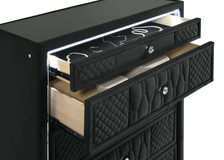 Lorient Black 5-piece Eastern King Bedroom Set - Image 14