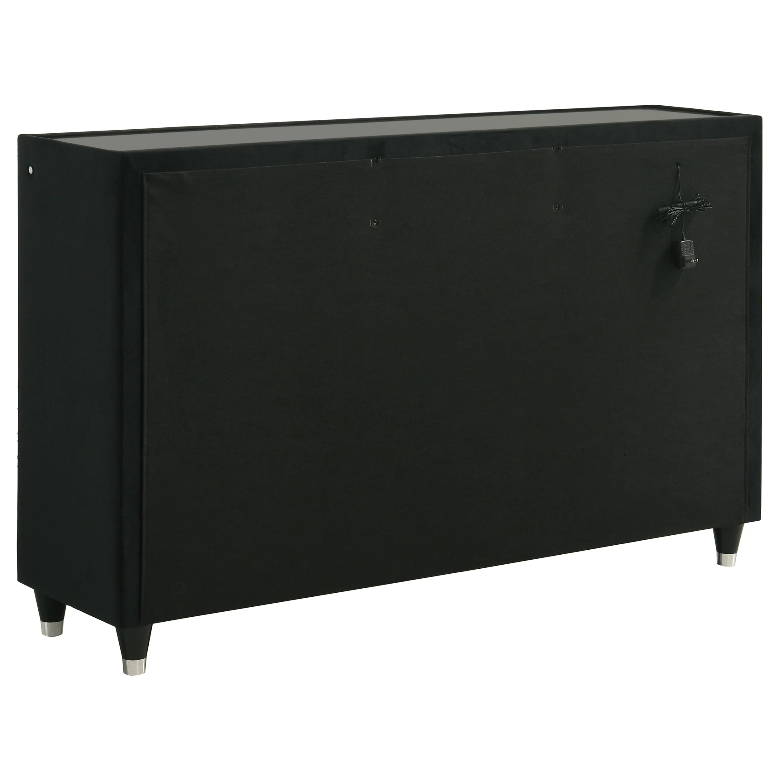 Lorient Black 8-drawer LED Bedroom Dresser Cabinet - Image 6