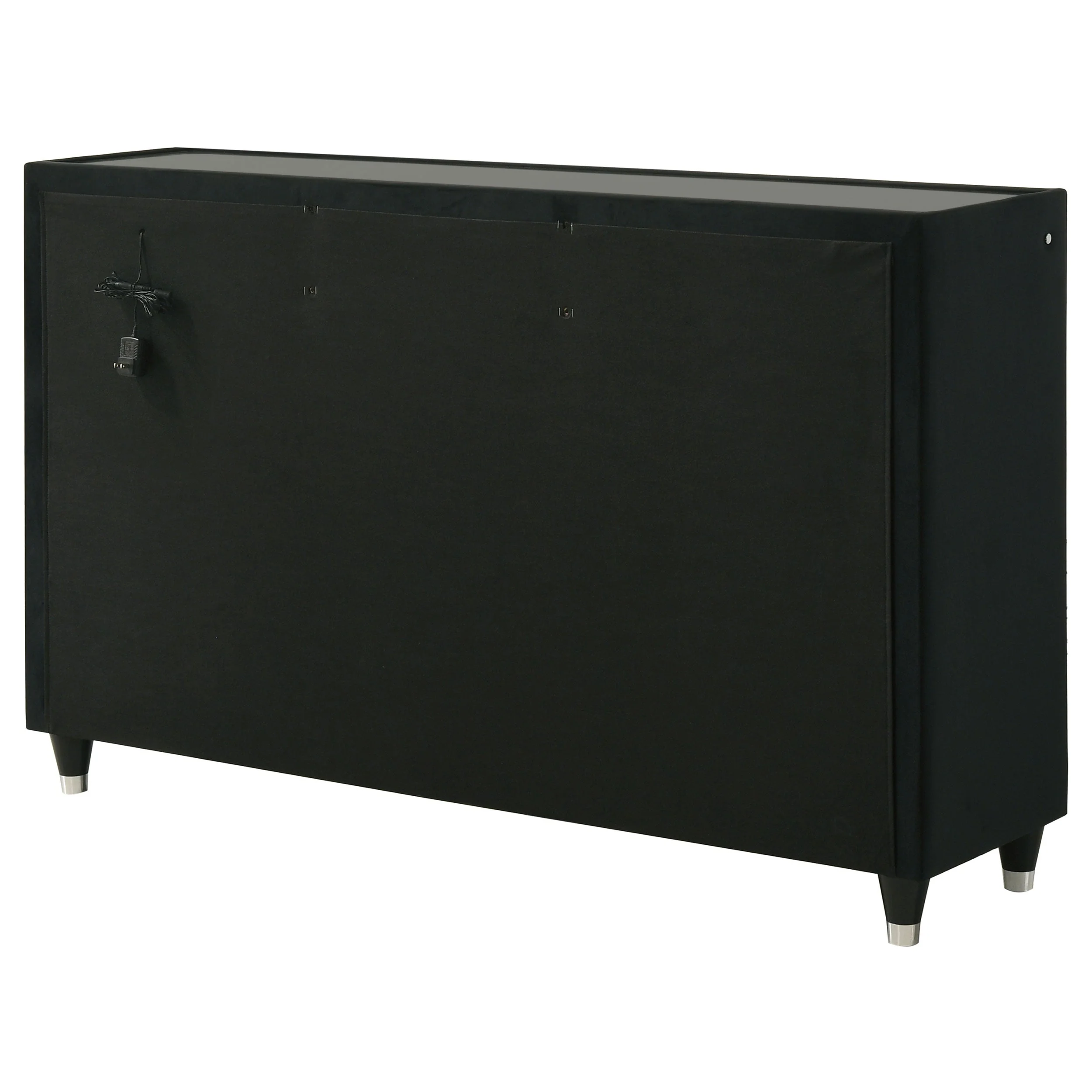 Lorient Black 8-drawer LED Bedroom Dresser Cabinet - Image 8