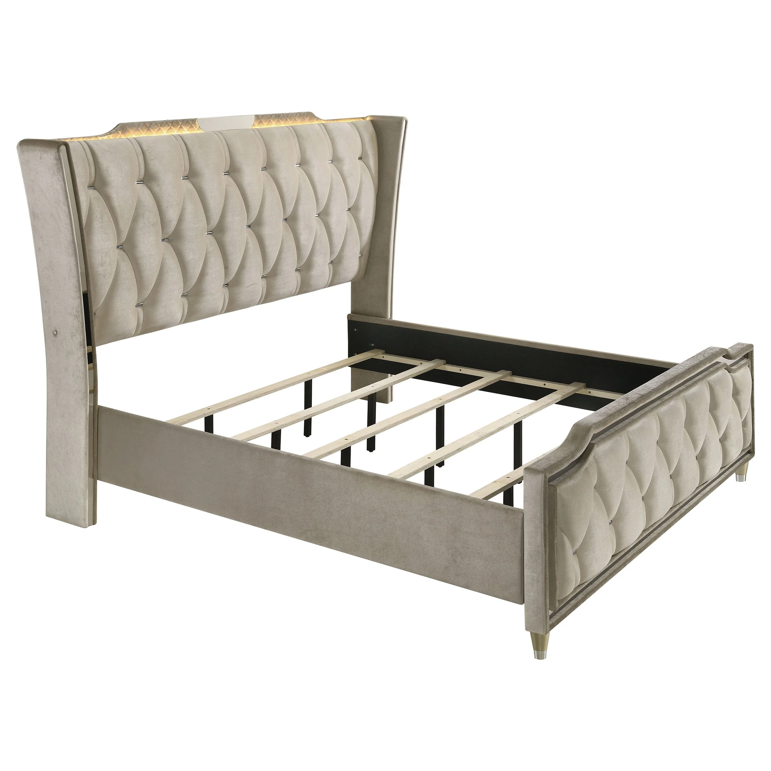 Lorient Ivory/Camel 4-piece Eastern King Bedroom Set - Image 3