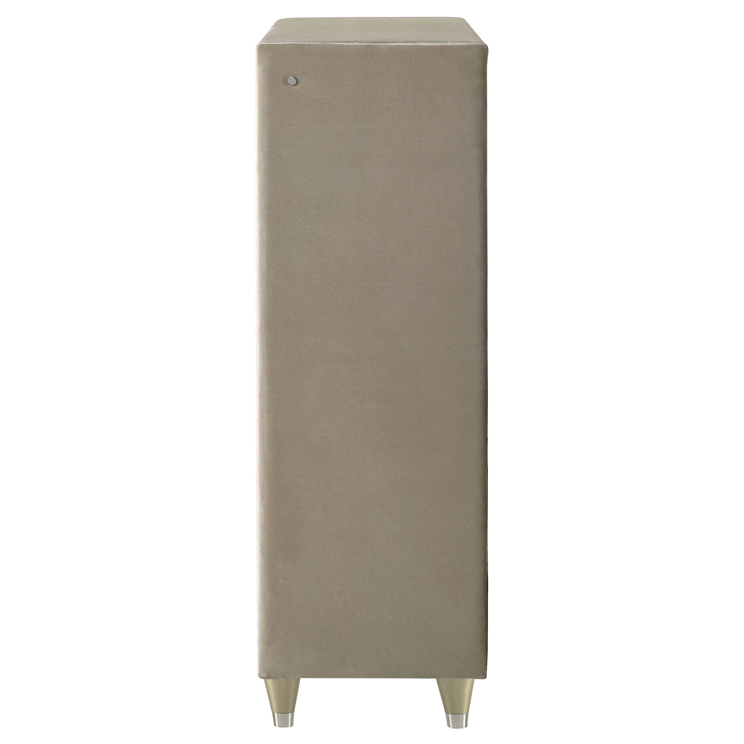Lorient Ivory/Camel 5-drawer LED Chest of Drawers - Image 5
