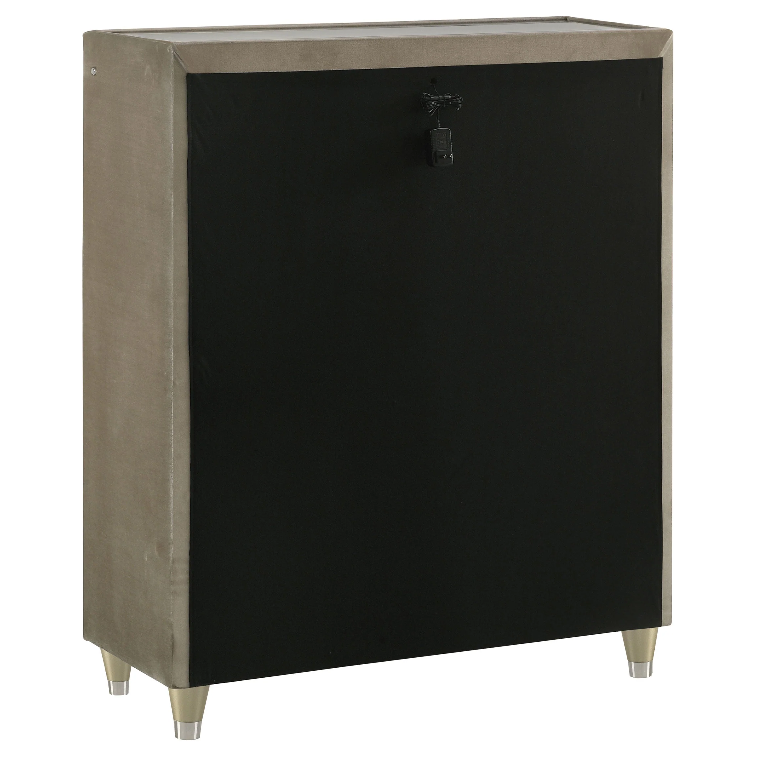 Lorient Ivory/Camel 5-drawer LED Chest of Drawers - Image 6