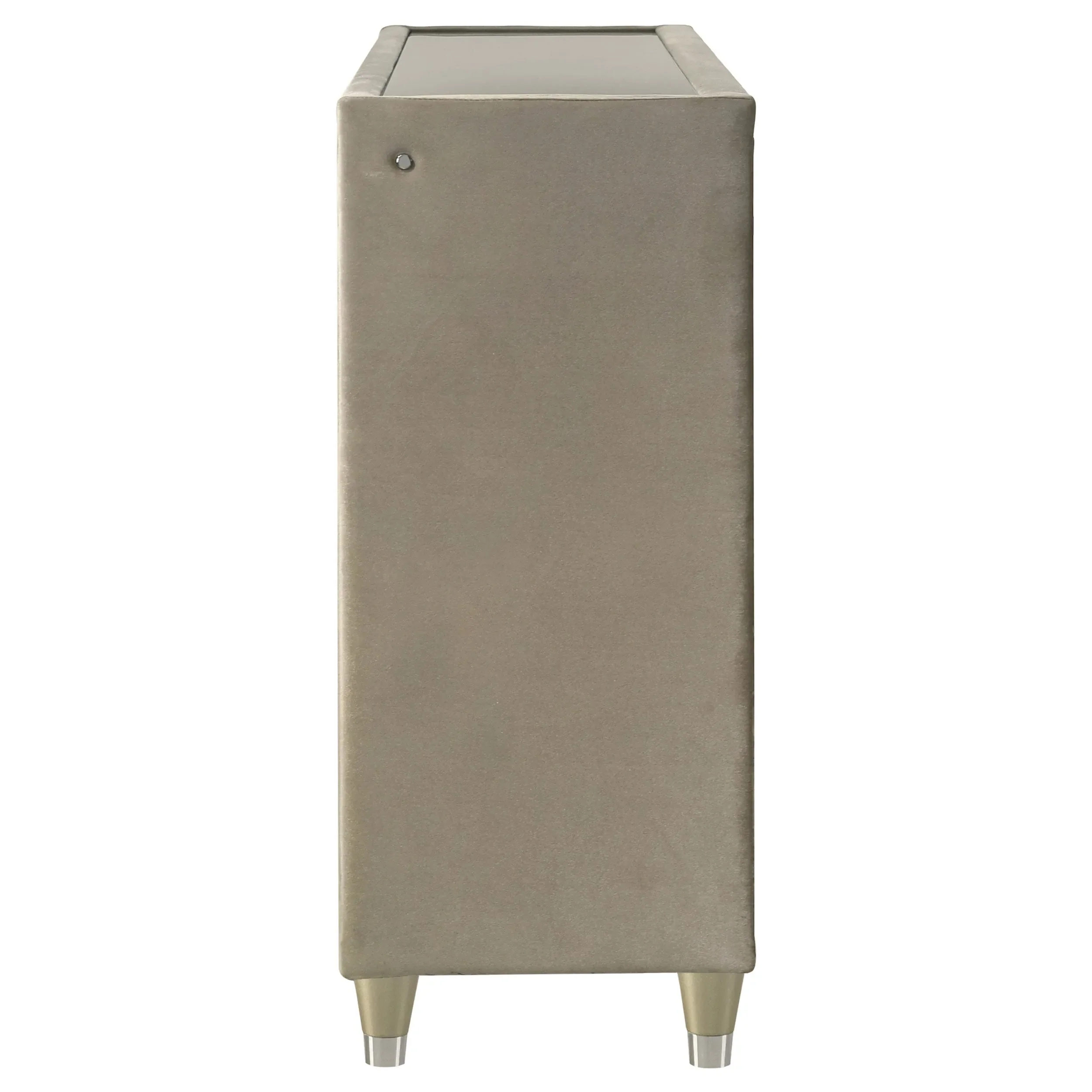 Lorient Ivory/Camel 8-drawer LED Bedroom Dresser Cabinet - Image 5
