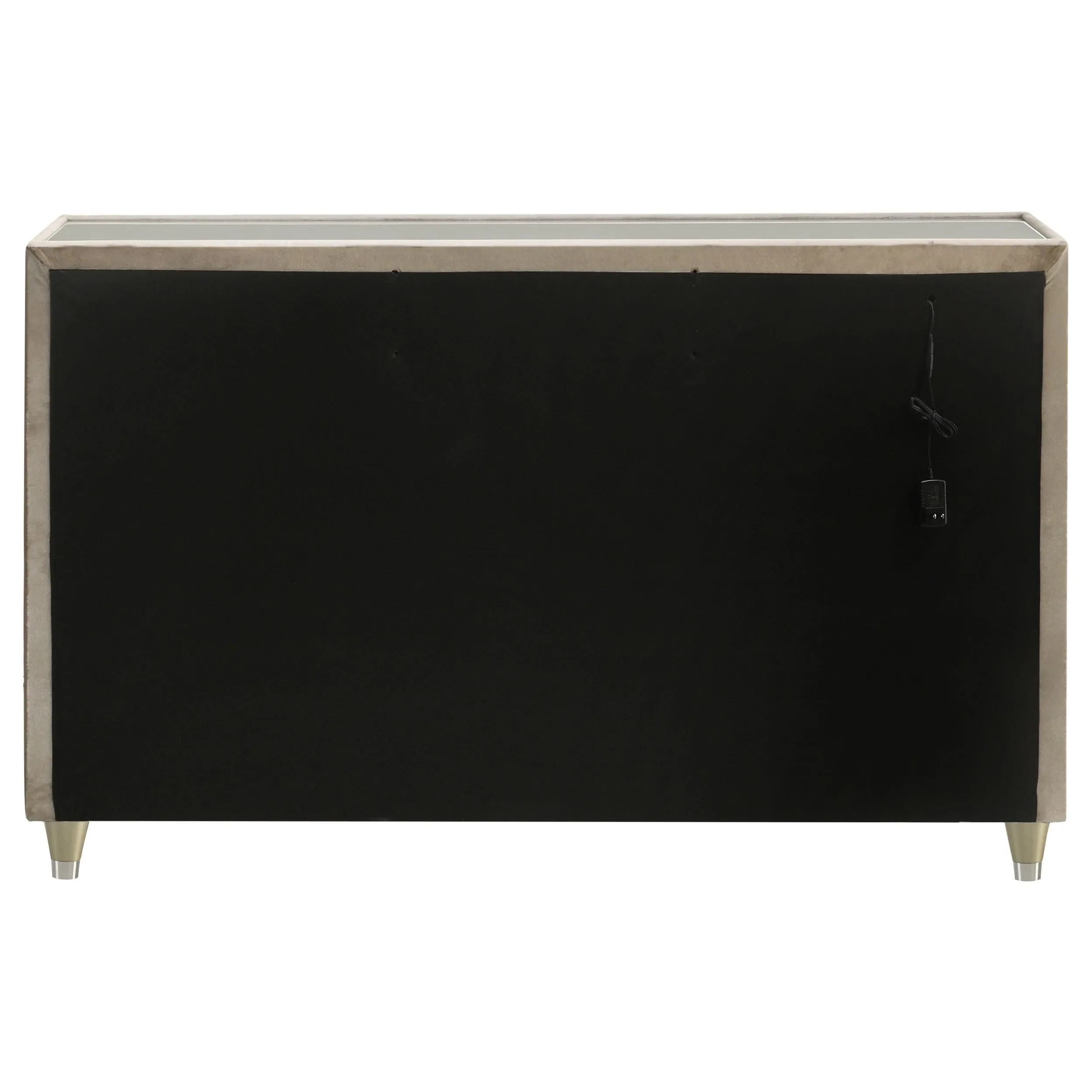 Lorient Ivory/Camel 8-drawer LED Bedroom Dresser Cabinet - Image 7