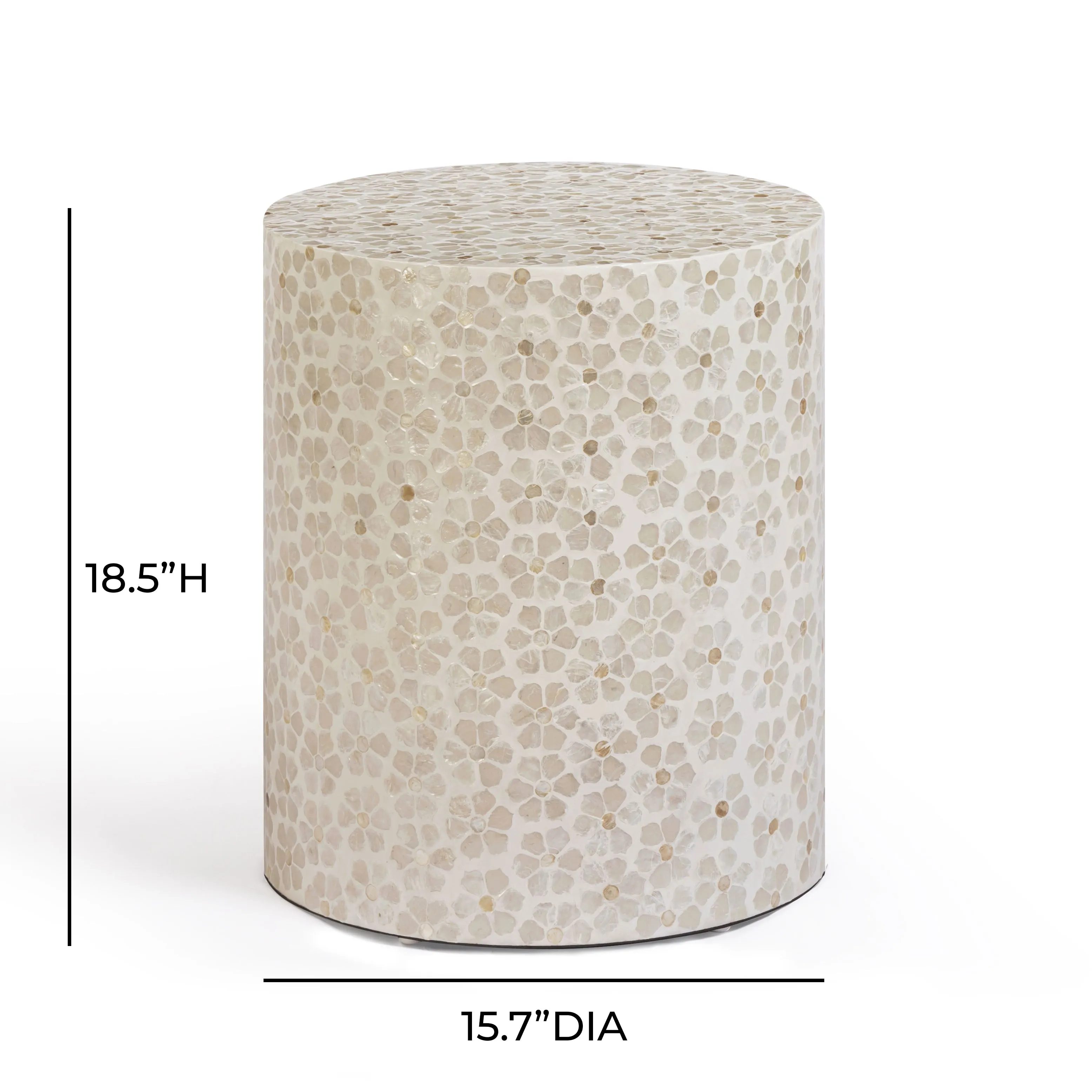 Lorna Capiz Shell Accent Stool - Image 10
