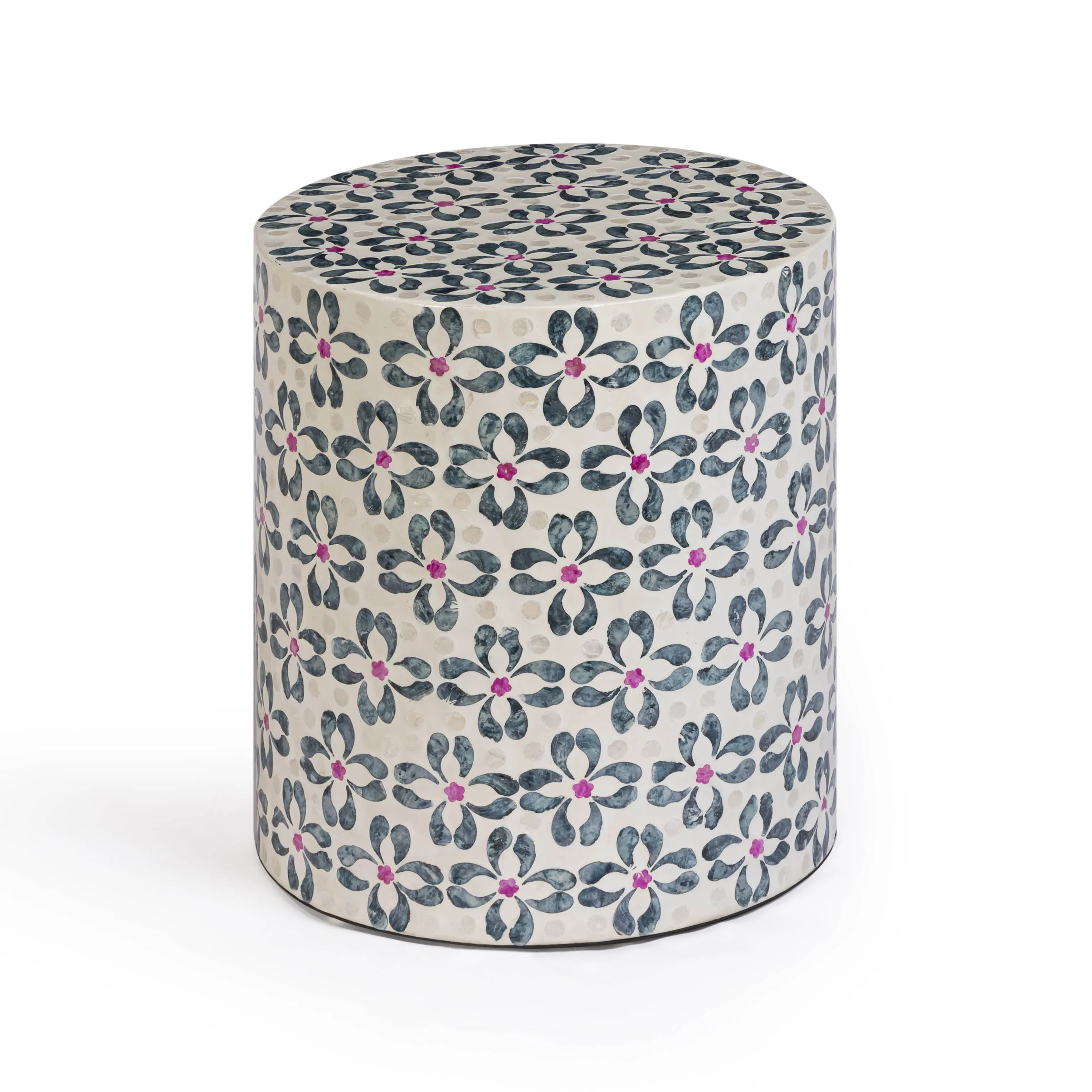 Lorna Capiz Shell Accent Stool - Image 2