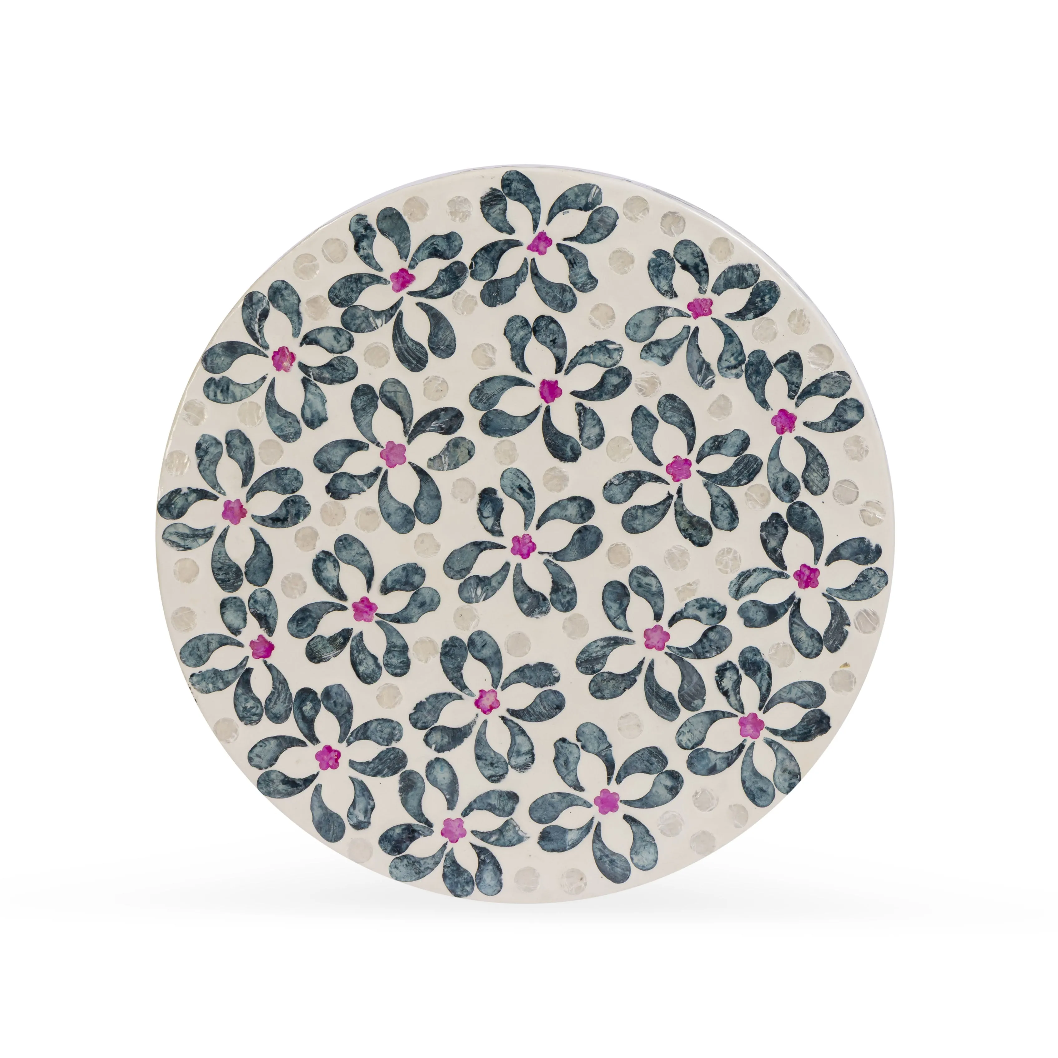 Lorna Capiz Shell Accent Stool - Image 3