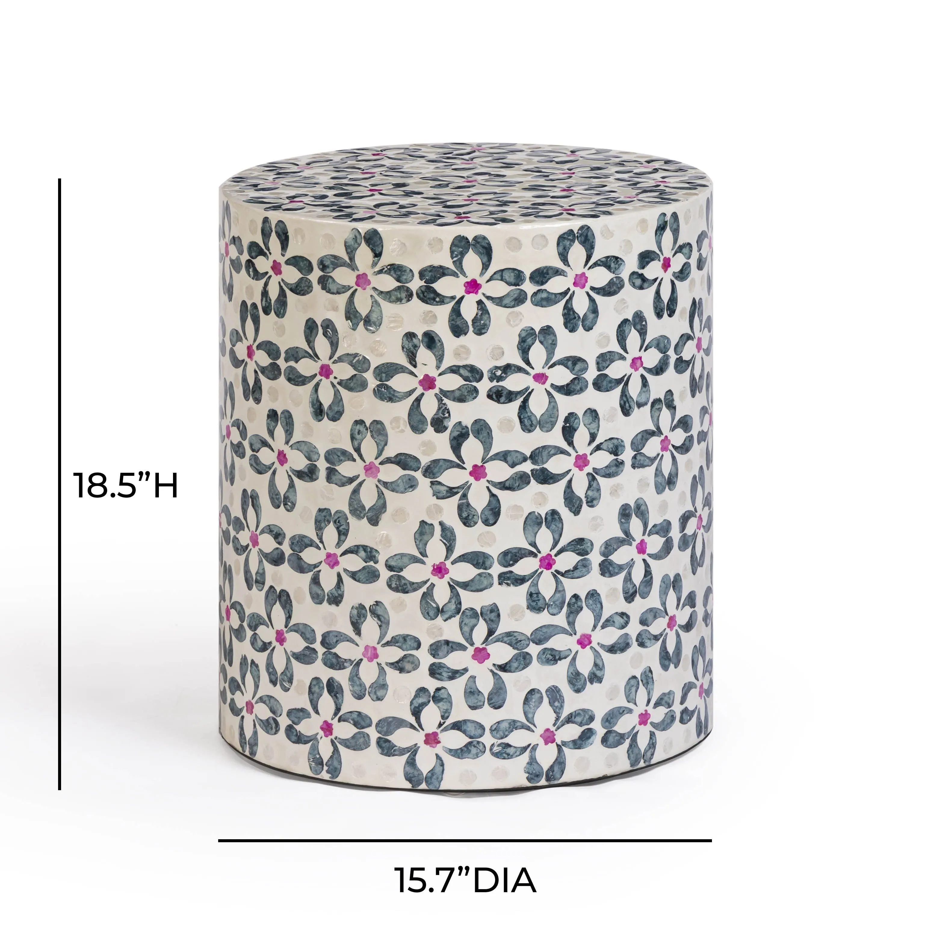 Lorna Capiz Shell Accent Stool - Image 5