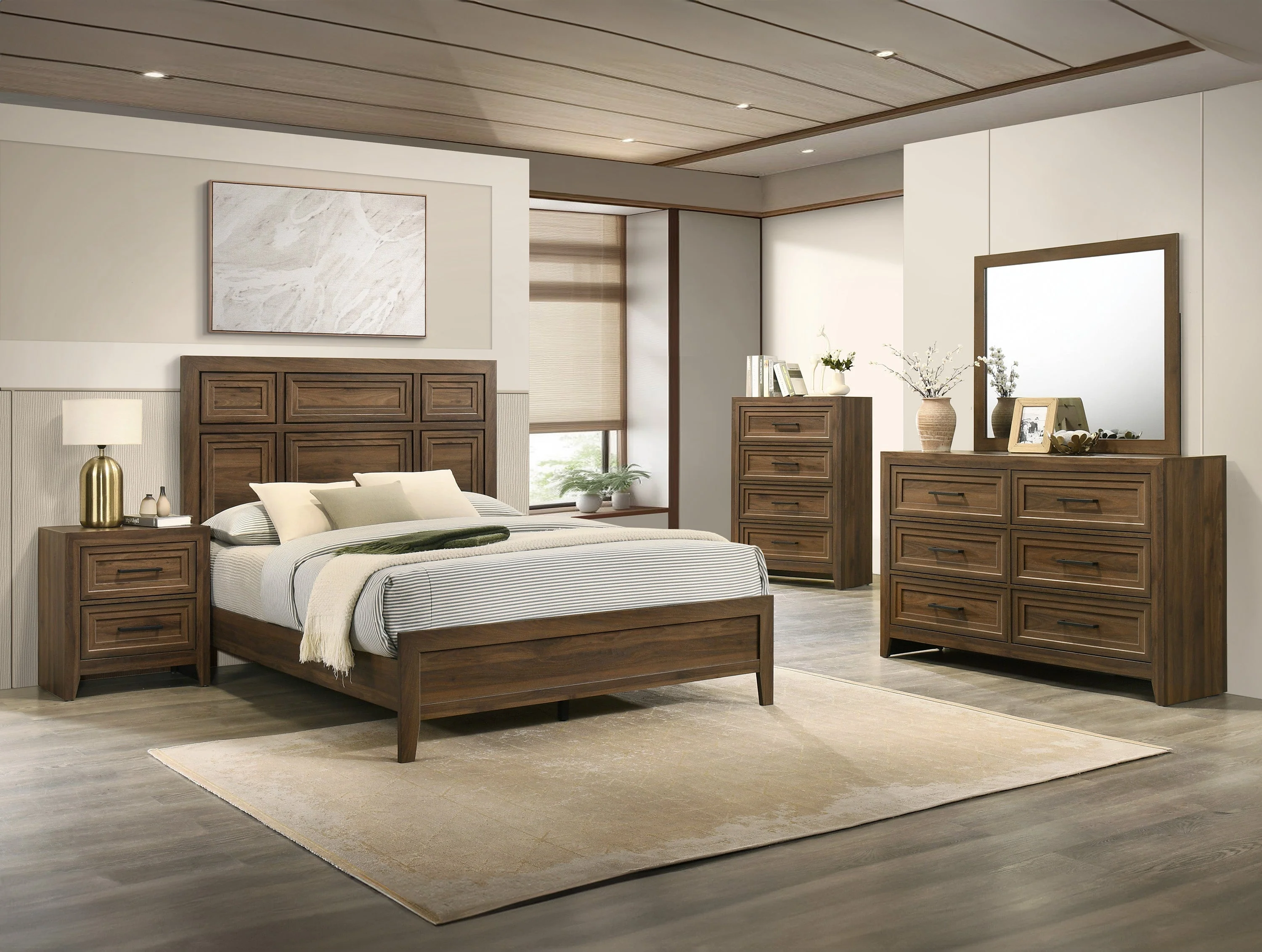 Lorraine Dark Brown Bedroom Set