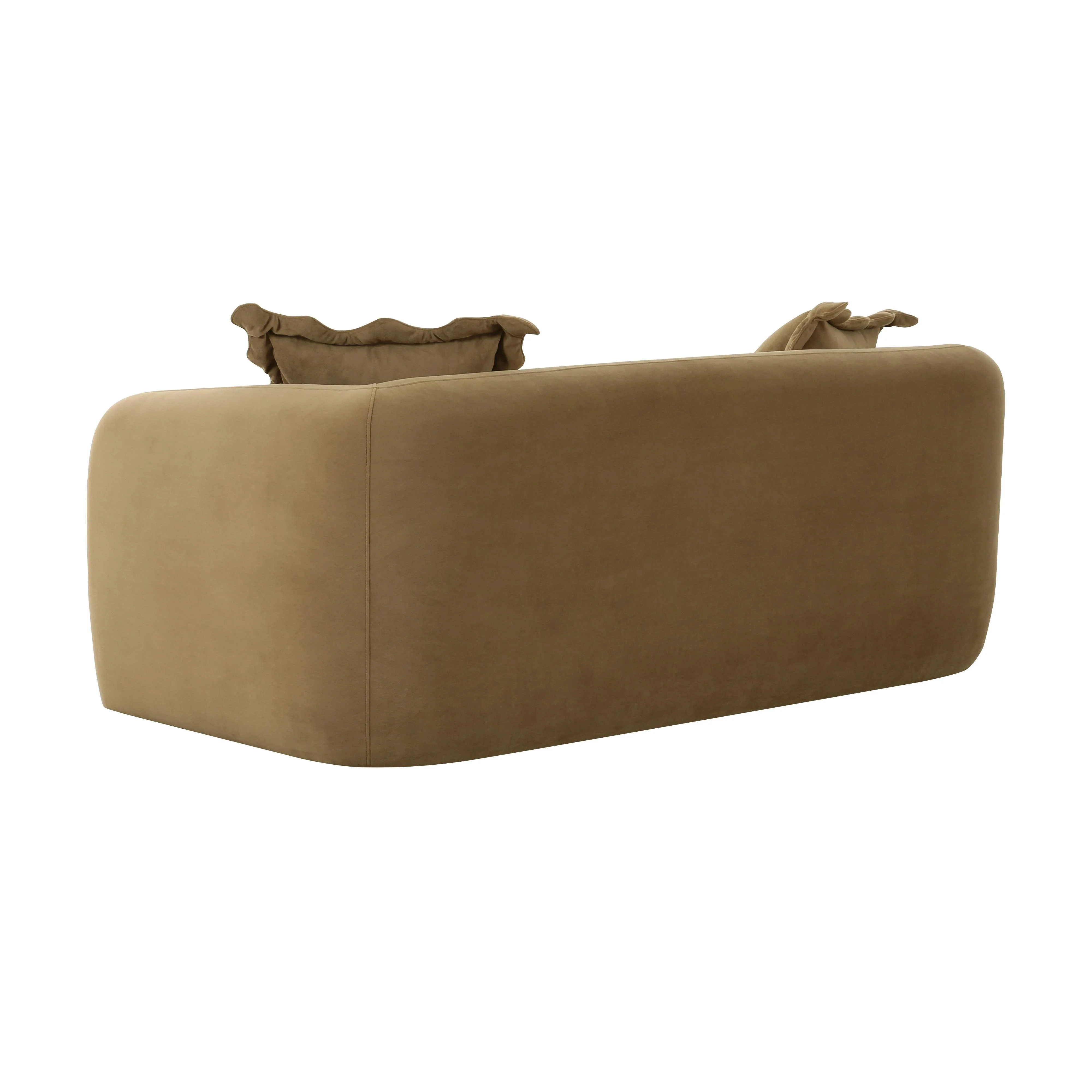 Lou Cafe Au Lait Performance Velvet Loveseat - Image 3