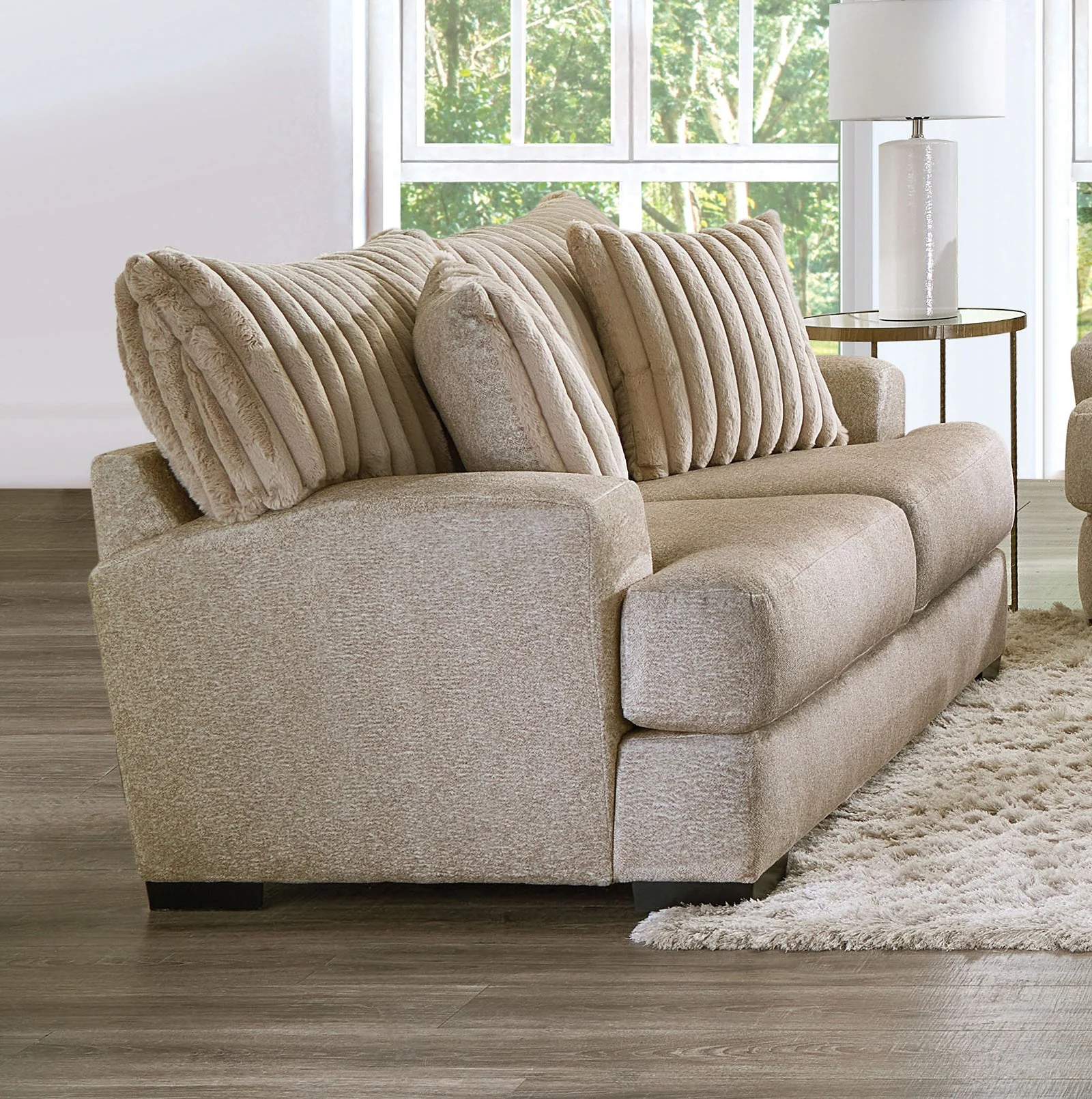 Loughlin Light Brown Sofa & Loveseat - Image 5