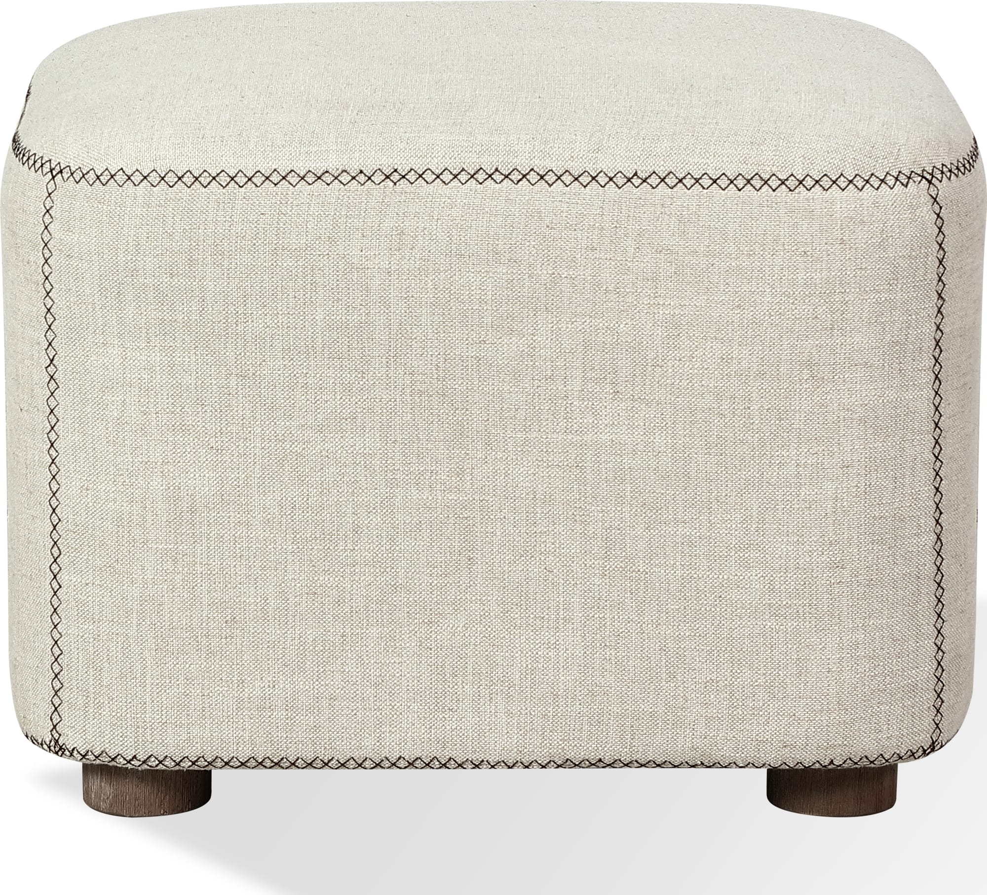 Louis Natural Upholstered Ottoman - Image 4