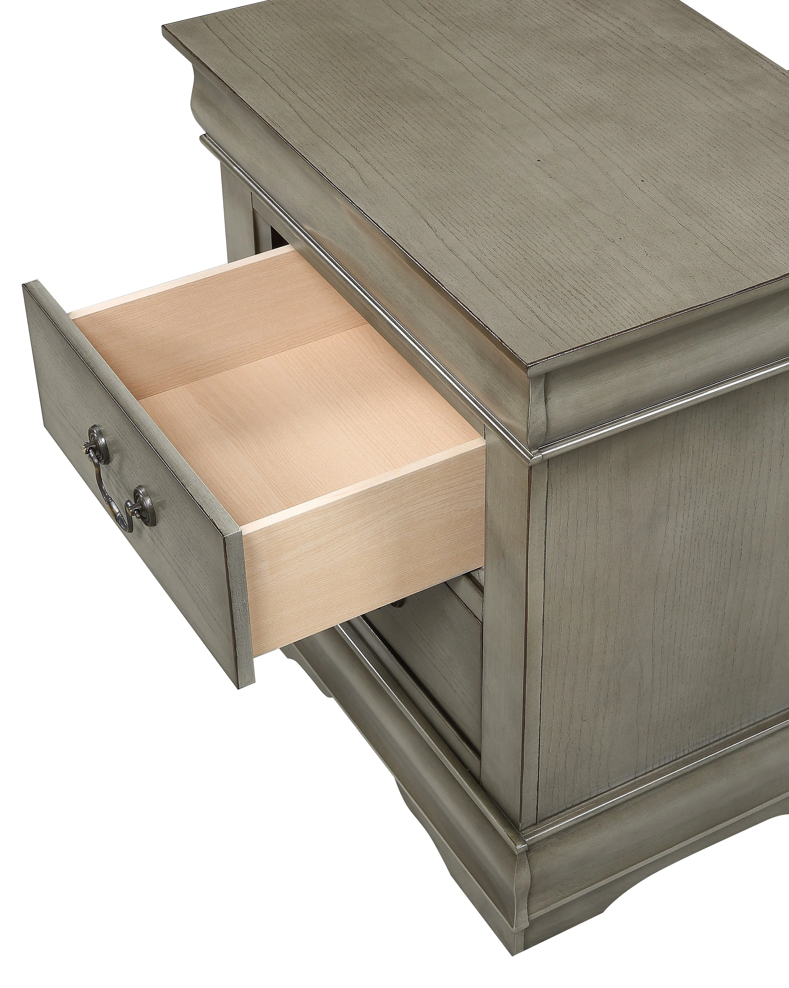 Louis Philip Gray Nightstand - Image 2