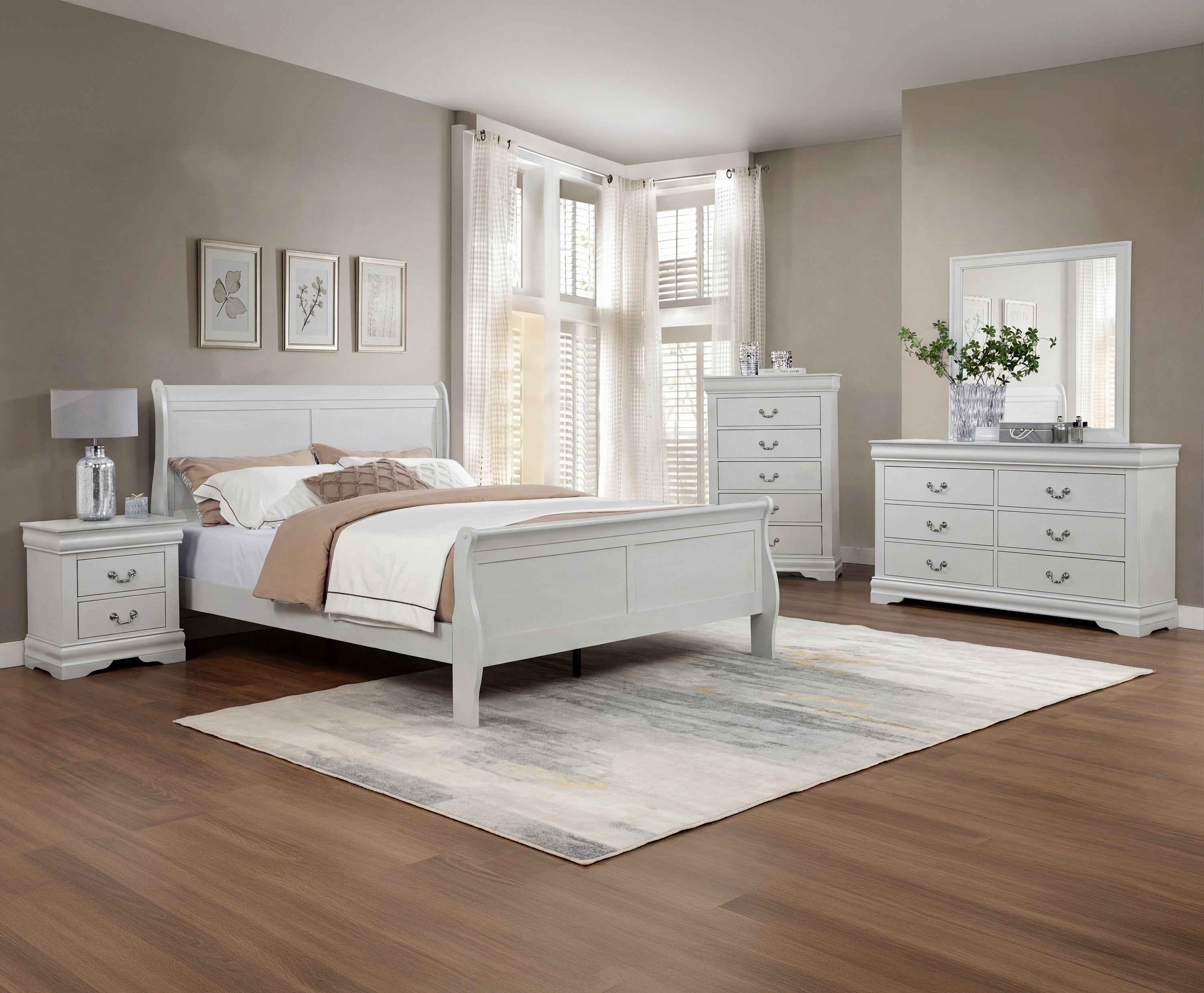 Louis Philip Greige Full Bed - Image 3