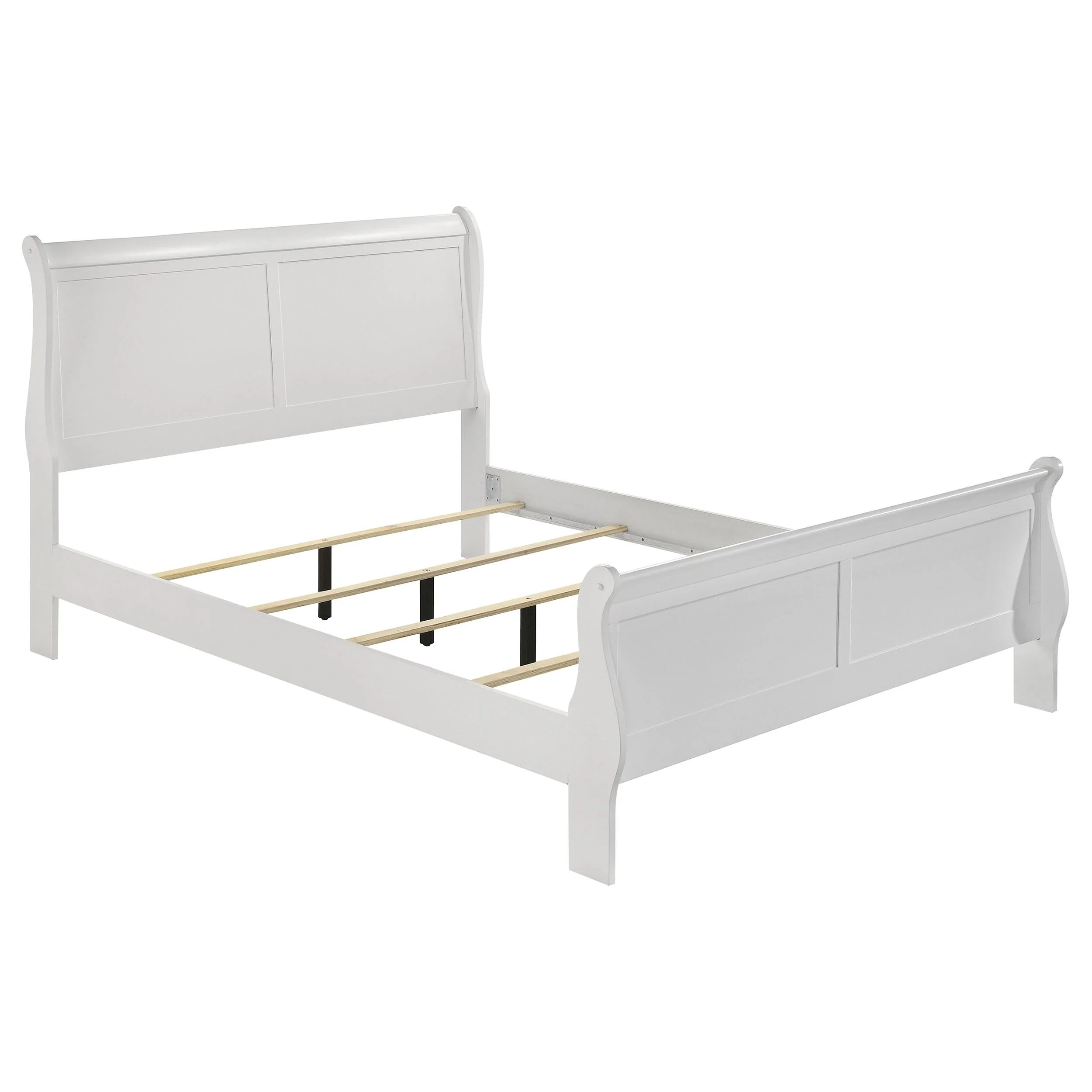 Louis Philippe White 4-Piece Queen Bedroom Set - Image 3