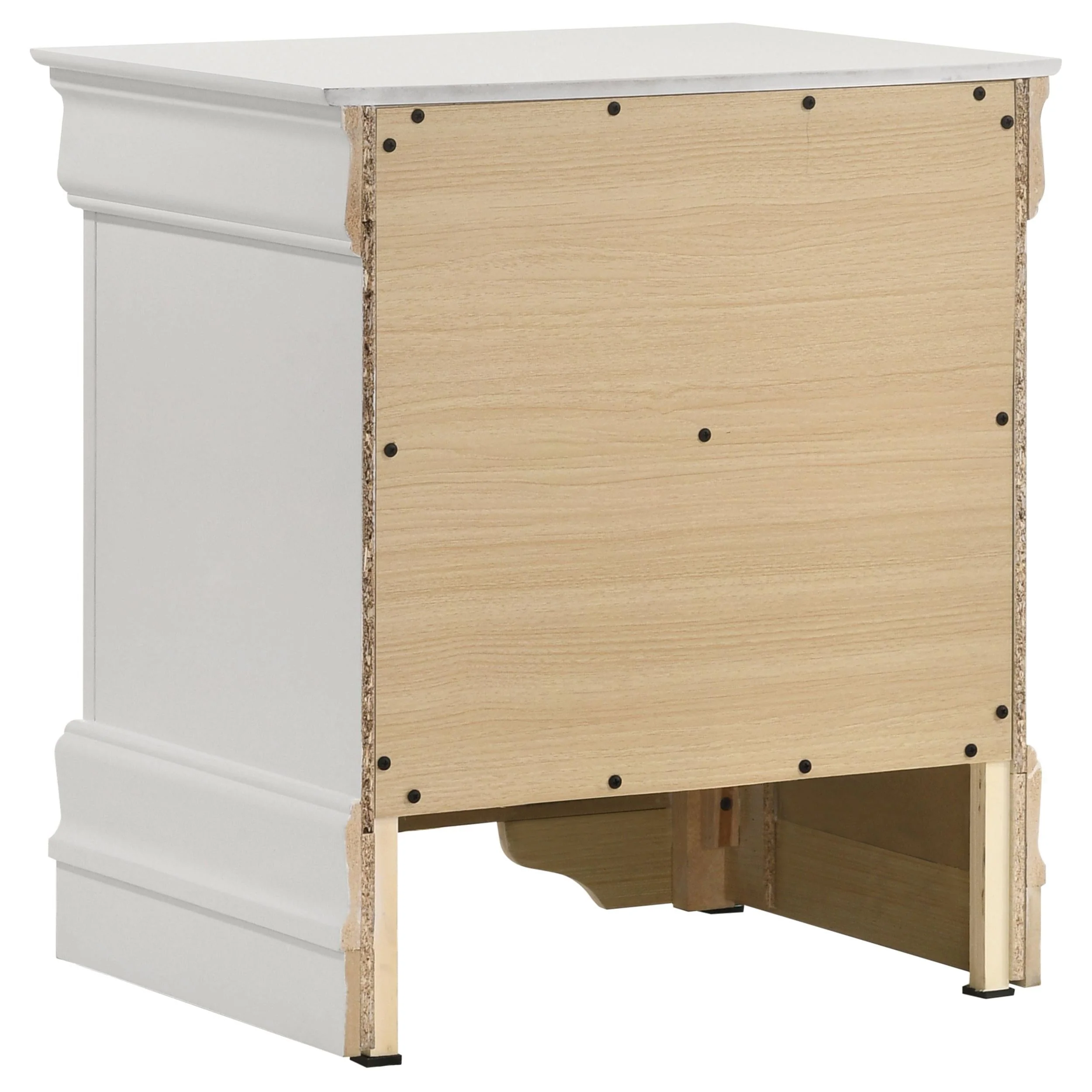 Louis Philippe White 4-Piece Queen Bedroom Set - Image 6