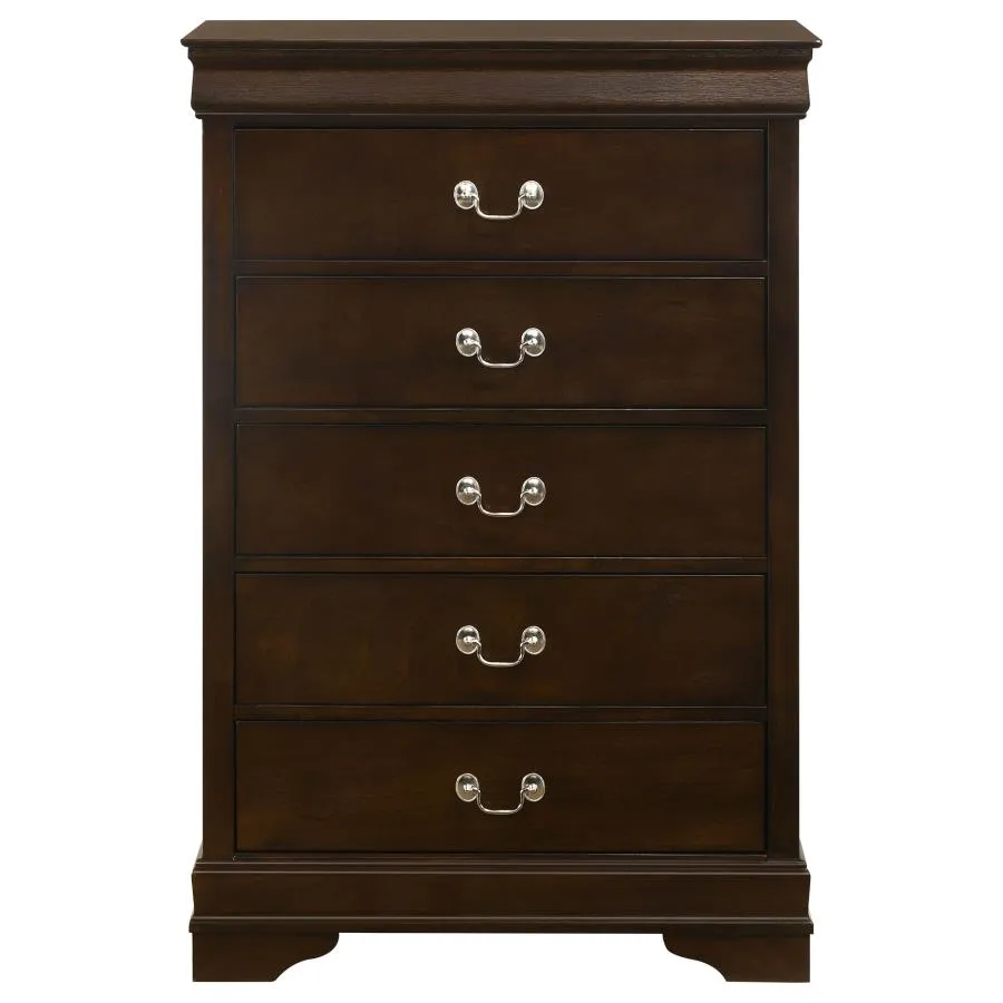 Louis Philippe White 5-Piece King Panel Bedroom Set with High Headboard - Image 13
