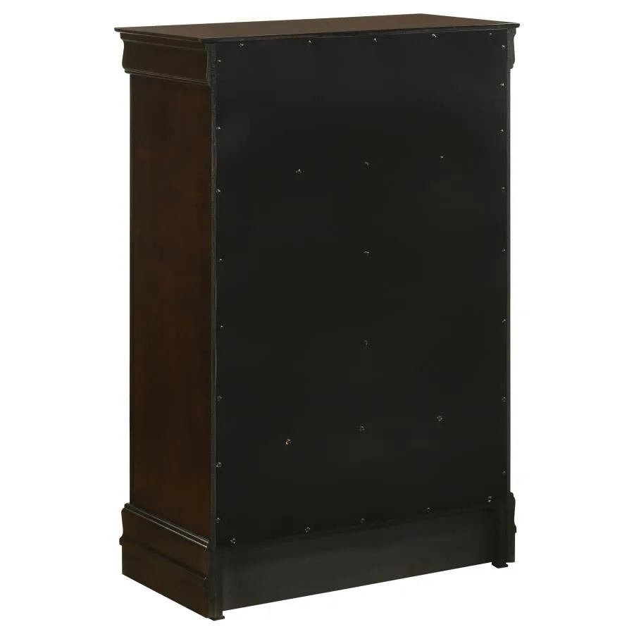 Louis Philippe White 5-Piece Queen Panel Bedroom Set with High Headboard - Image 13