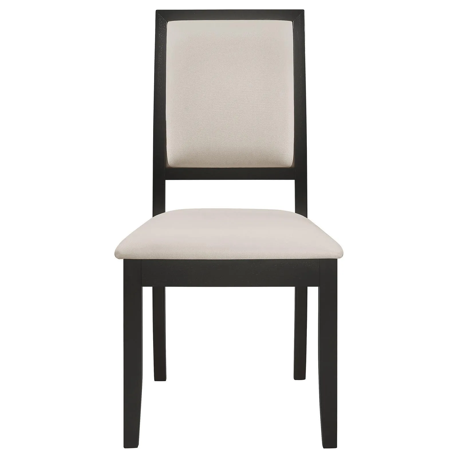 Louise Black/Cream Upholstered Dining Side Chairs, Set of 2 - Image 2