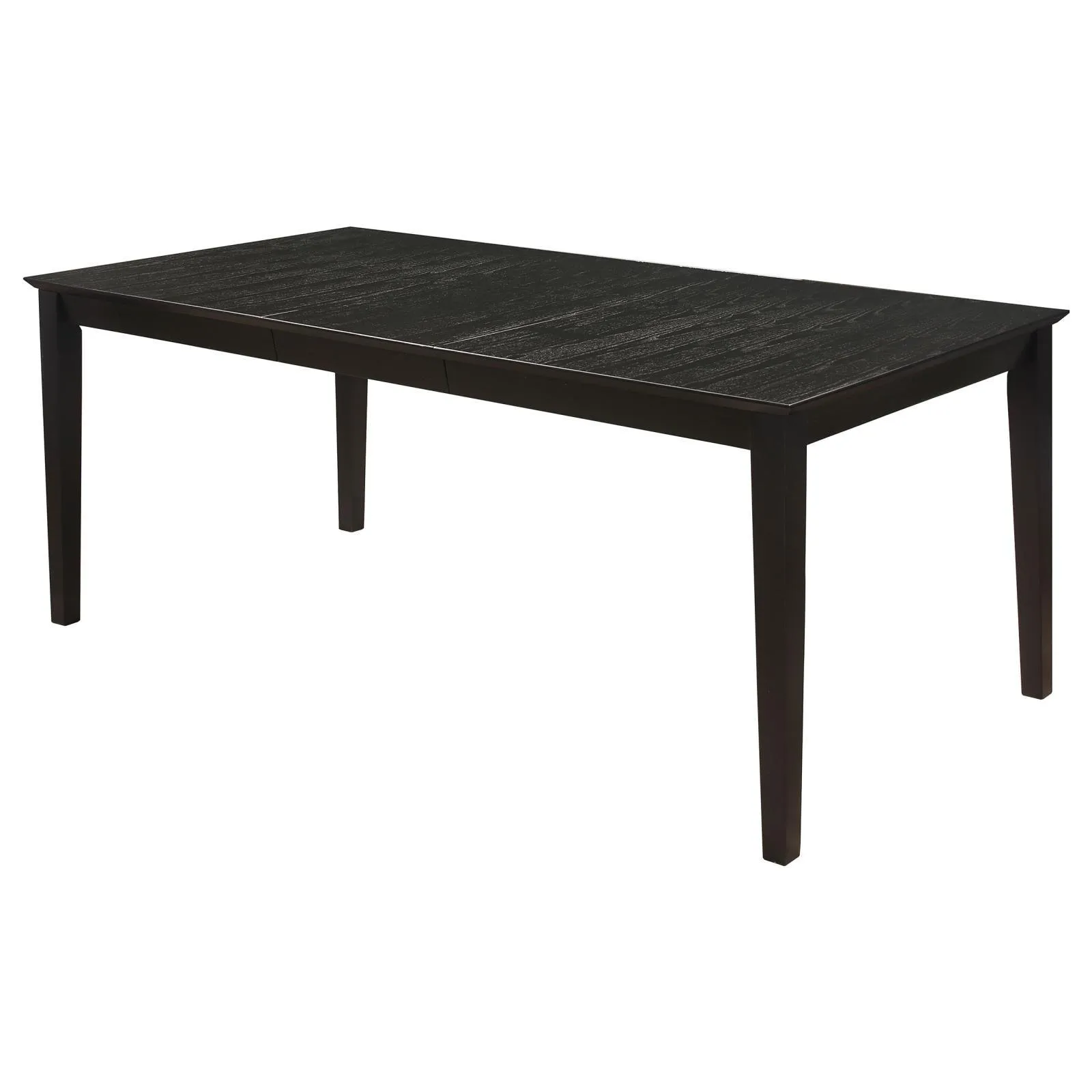 Louise Black Rectangular Dining Table with Extension Leaf - Image 2