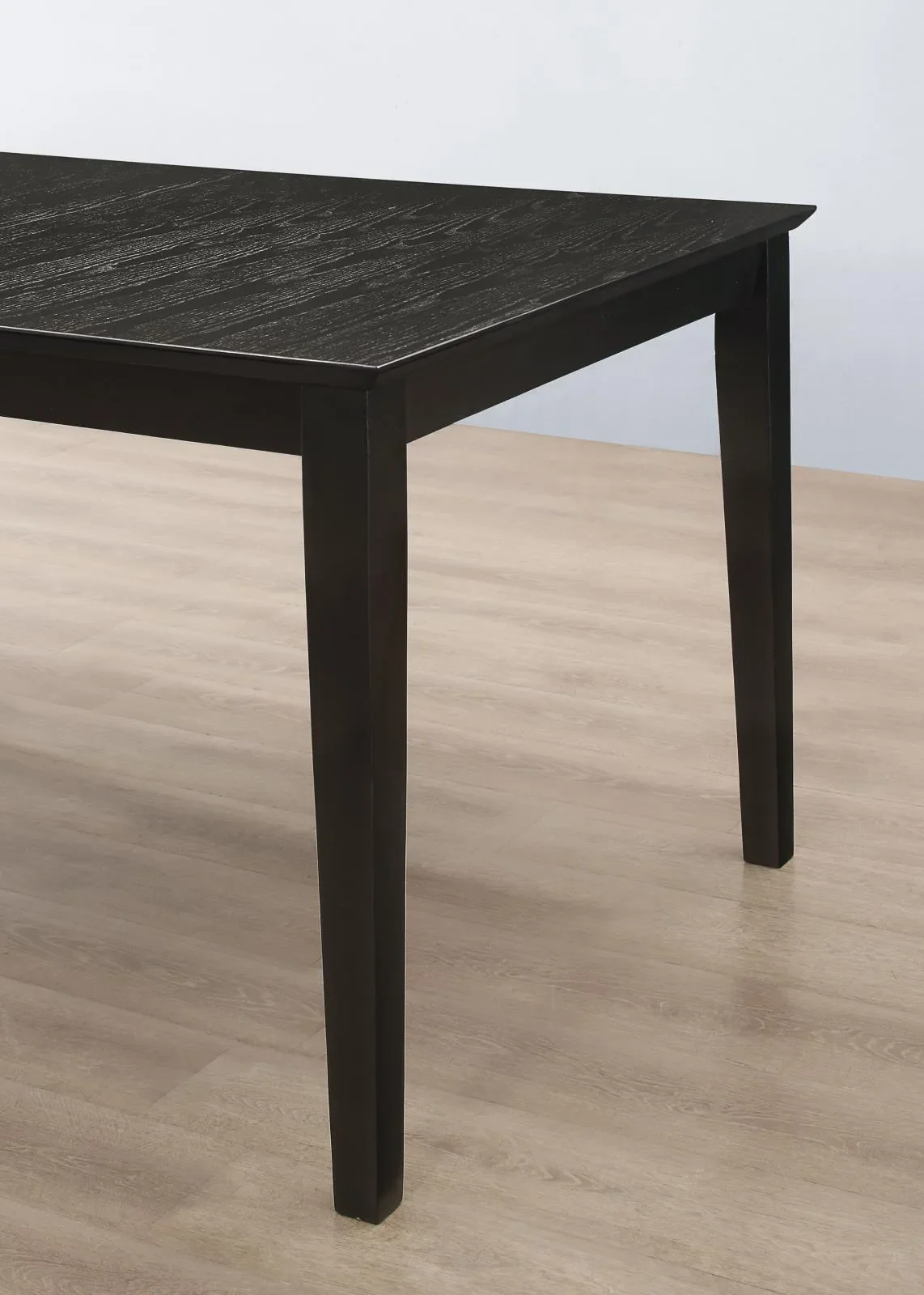 Louise Black Rectangular Dining Table with Extension Leaf - Image 3