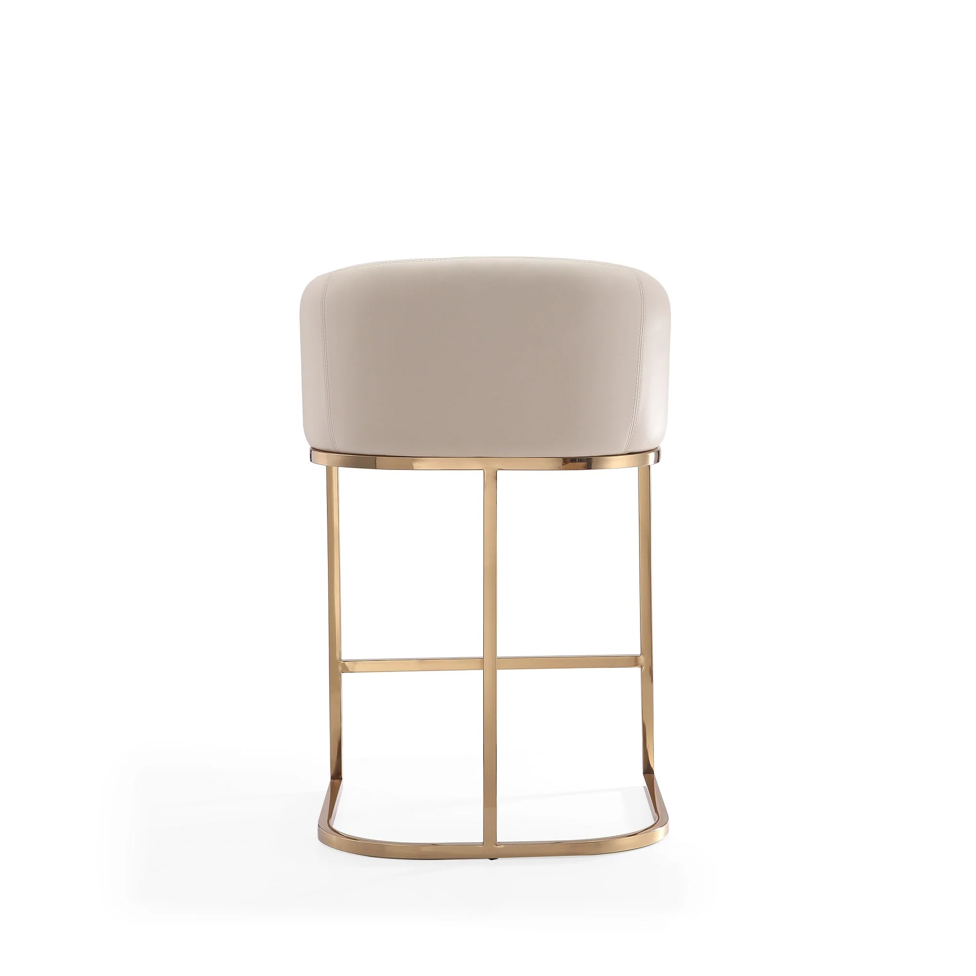 Louvre Counter Stool in Cream and Titanium Gold - Image 5