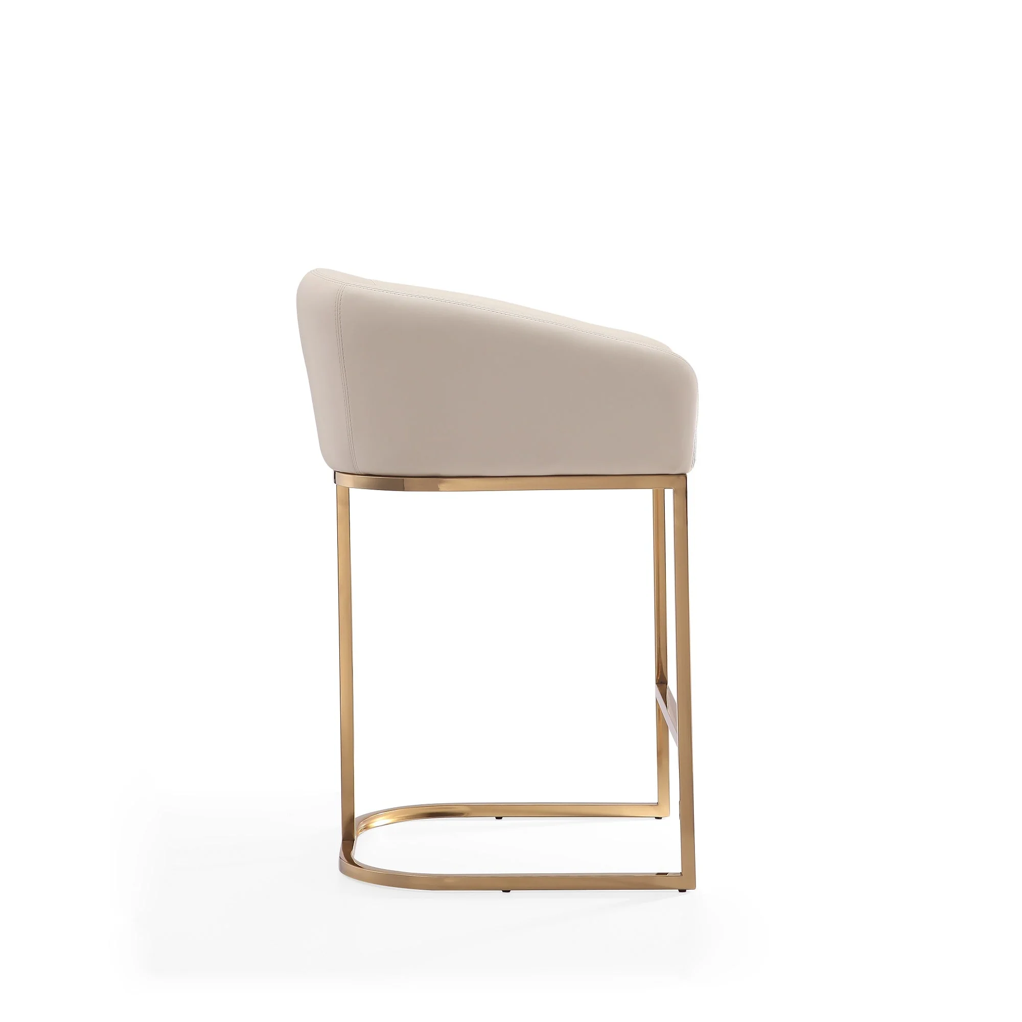 Louvre Counter Stool in Cream and Titanium Gold - Image 6