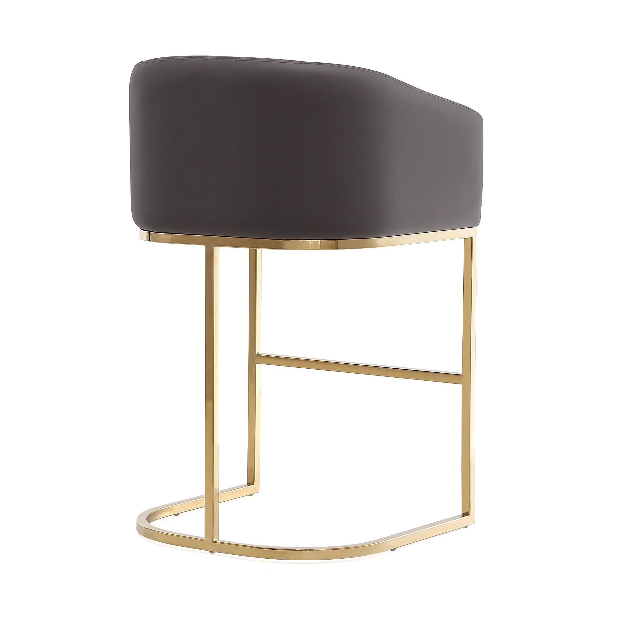 Louvre Counter Stool in Grey and Titanium Gold - Image 6