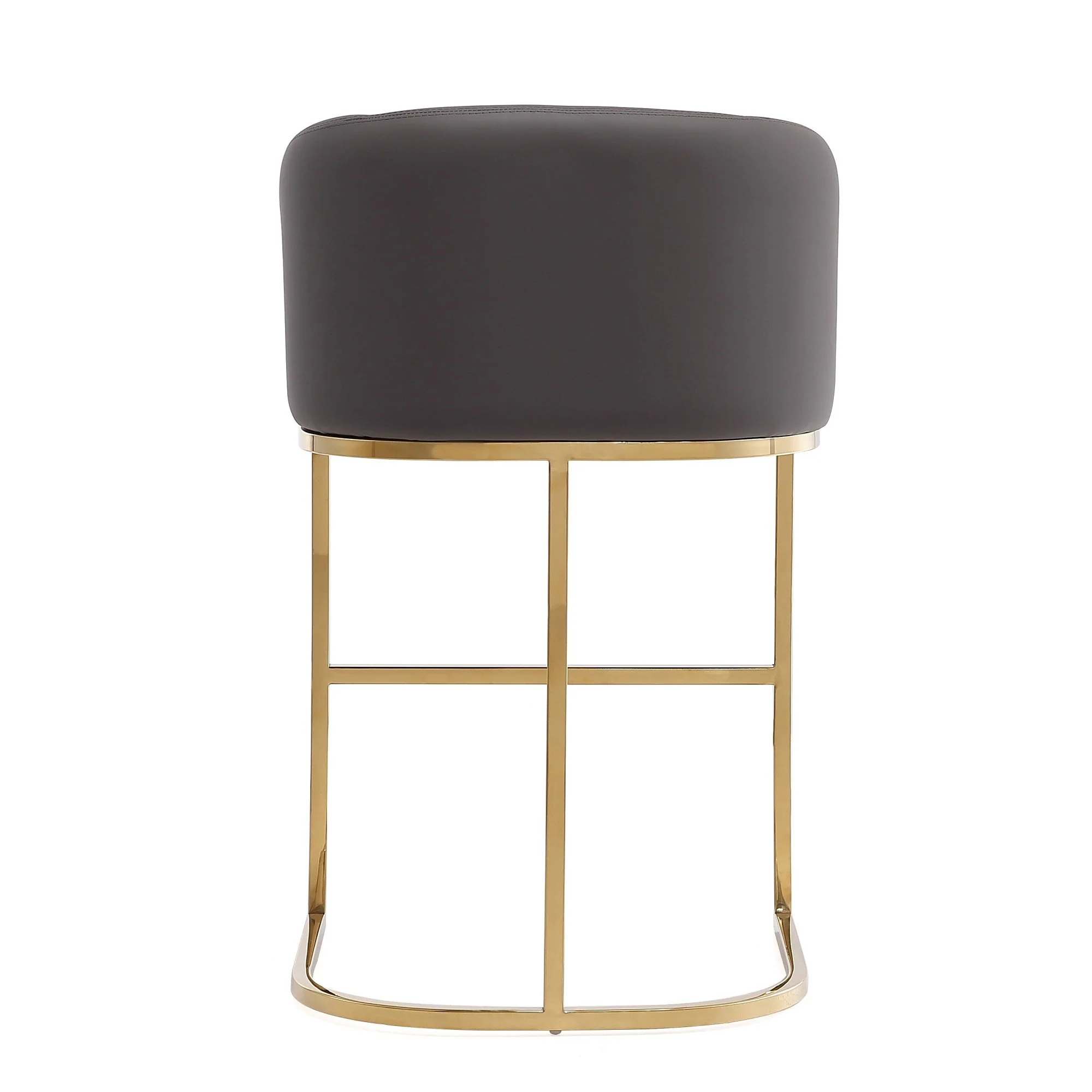 Louvre Counter Stool in Grey and Titanium Gold (set of 2) - Image 8