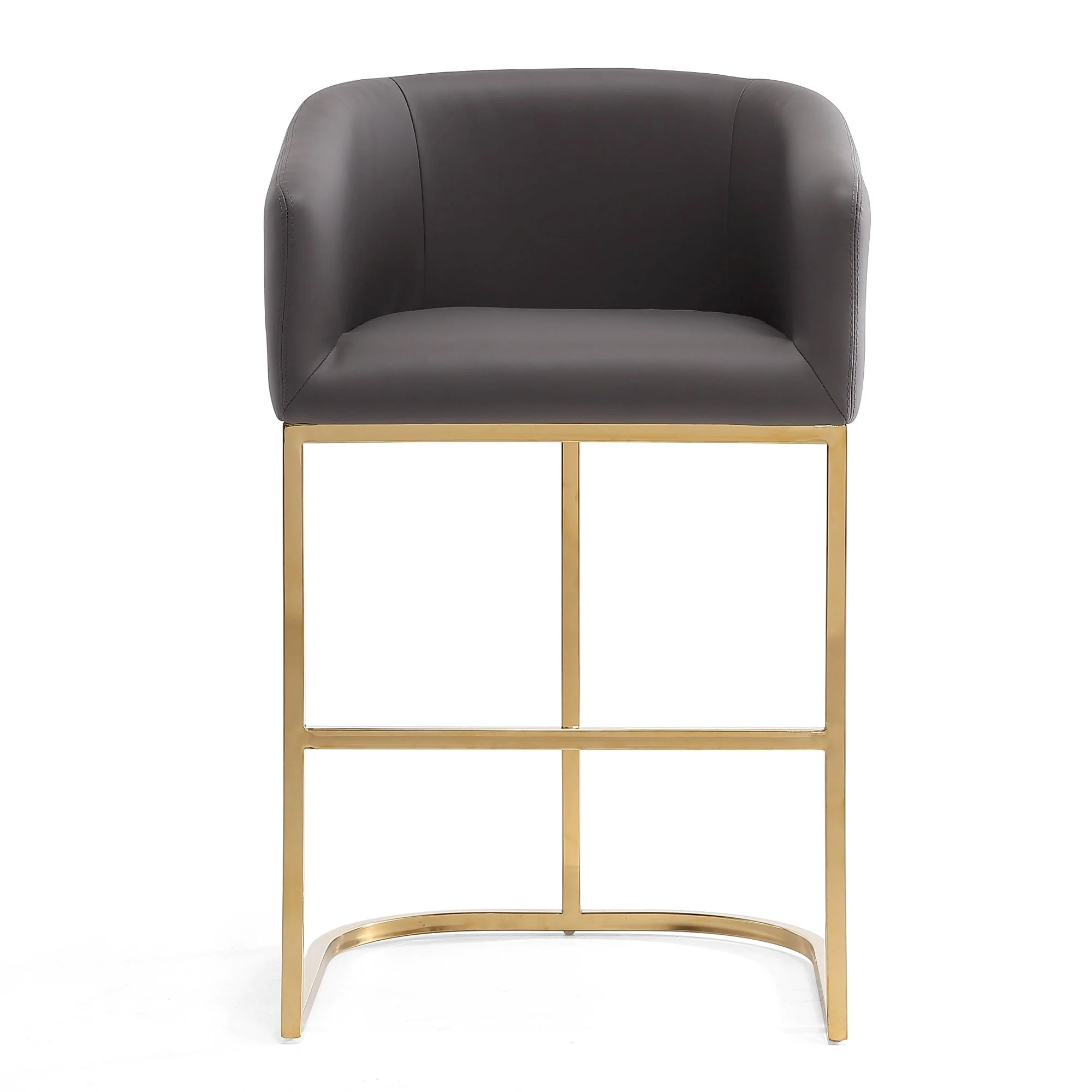 Louvre Counter Stool in Grey and Titanium Gold (set of 3) - Image 5