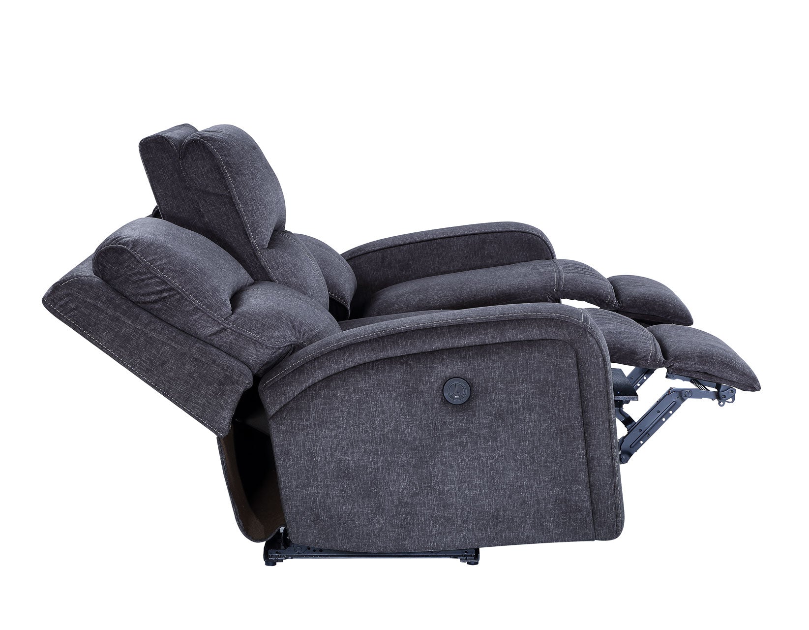 Lovell Charcoal Fabric 3-Piece Power Reclining Set - Image 9