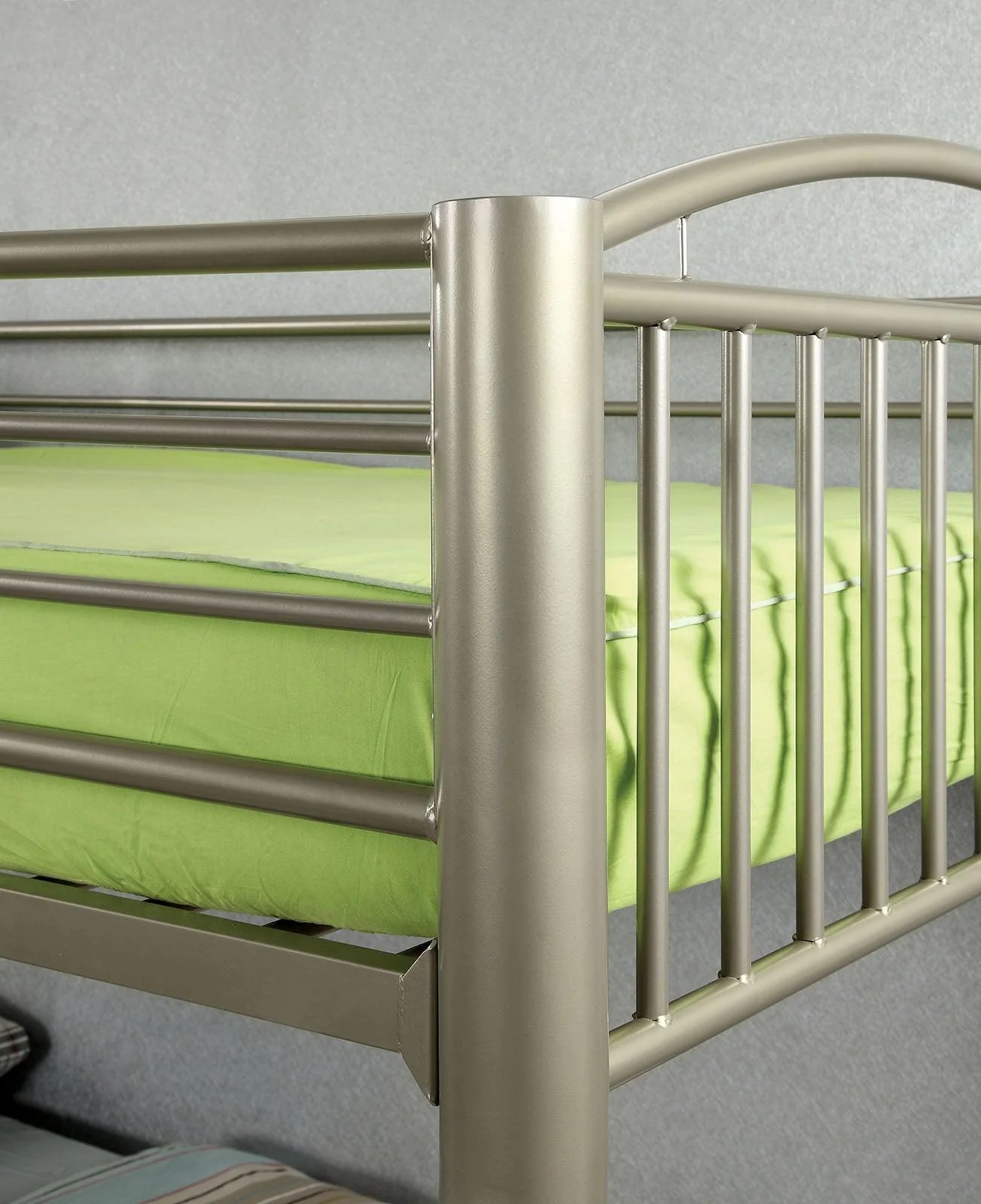 Lovia Metallic Gold Twin/Twin Bunk Bed - Image 3