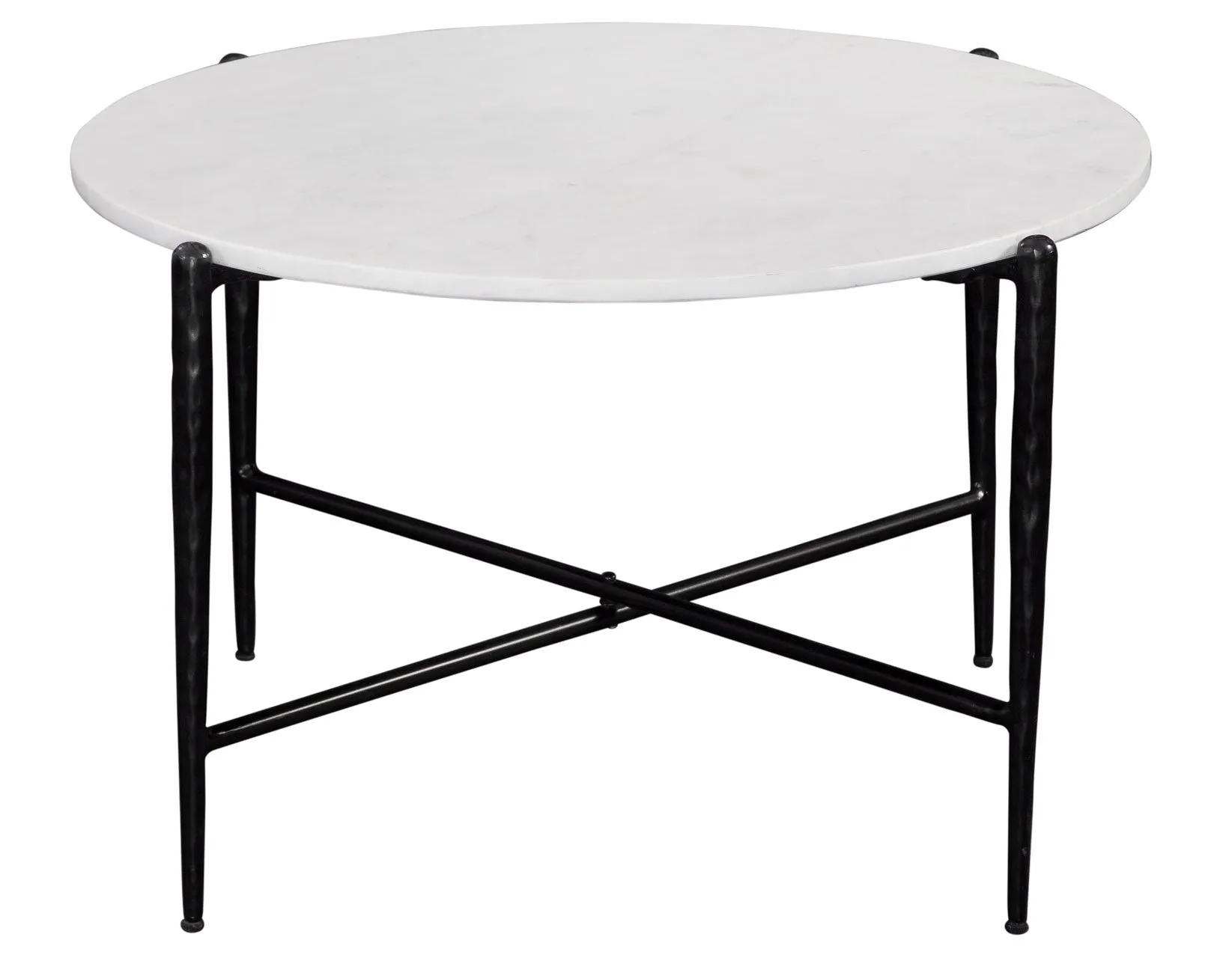 Loxie White 29.5″ Round Solid Marble Top Cocktail Table - Image 2
