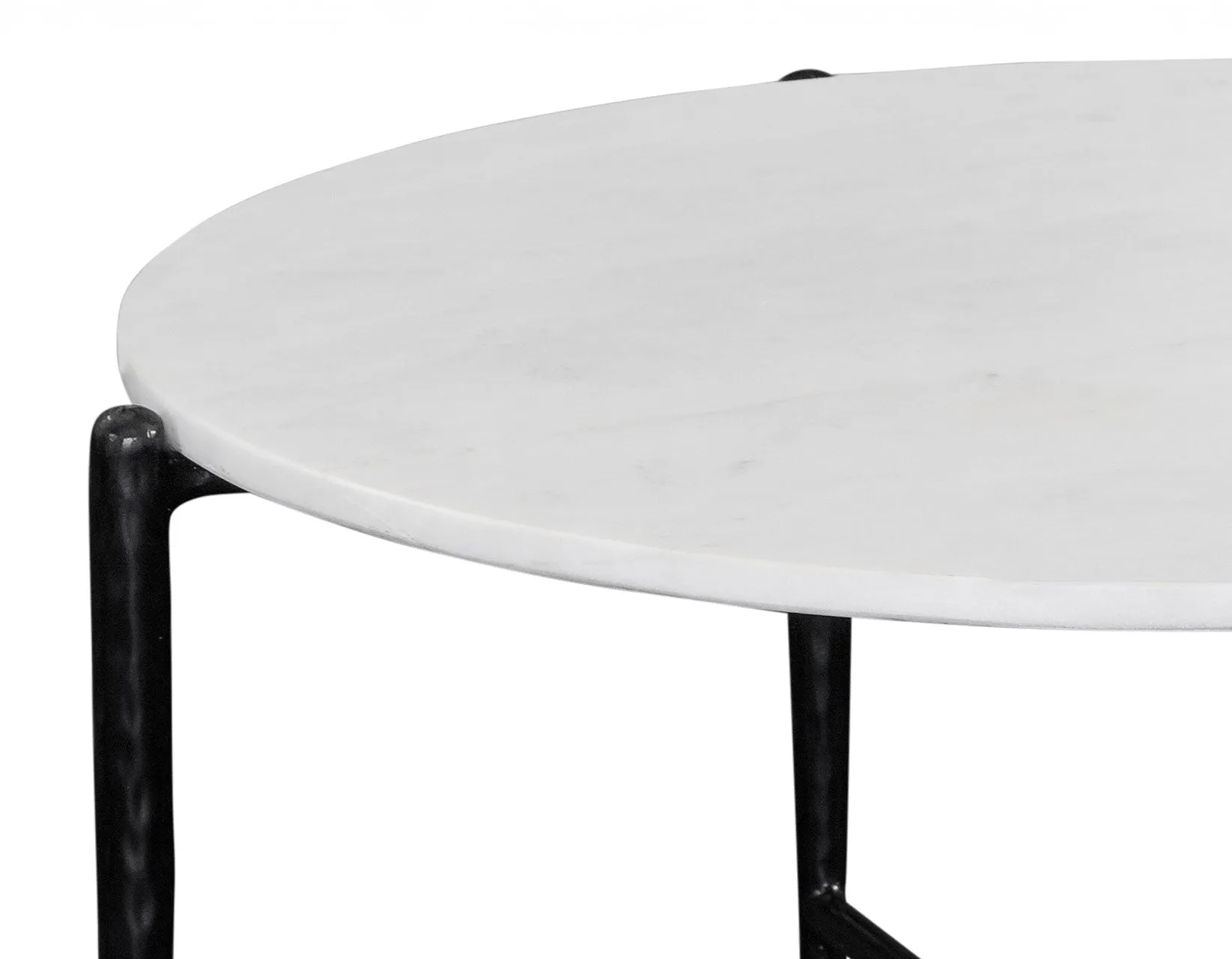 Loxie White 29.5″ Round Solid Marble Top Cocktail Table - Image 4
