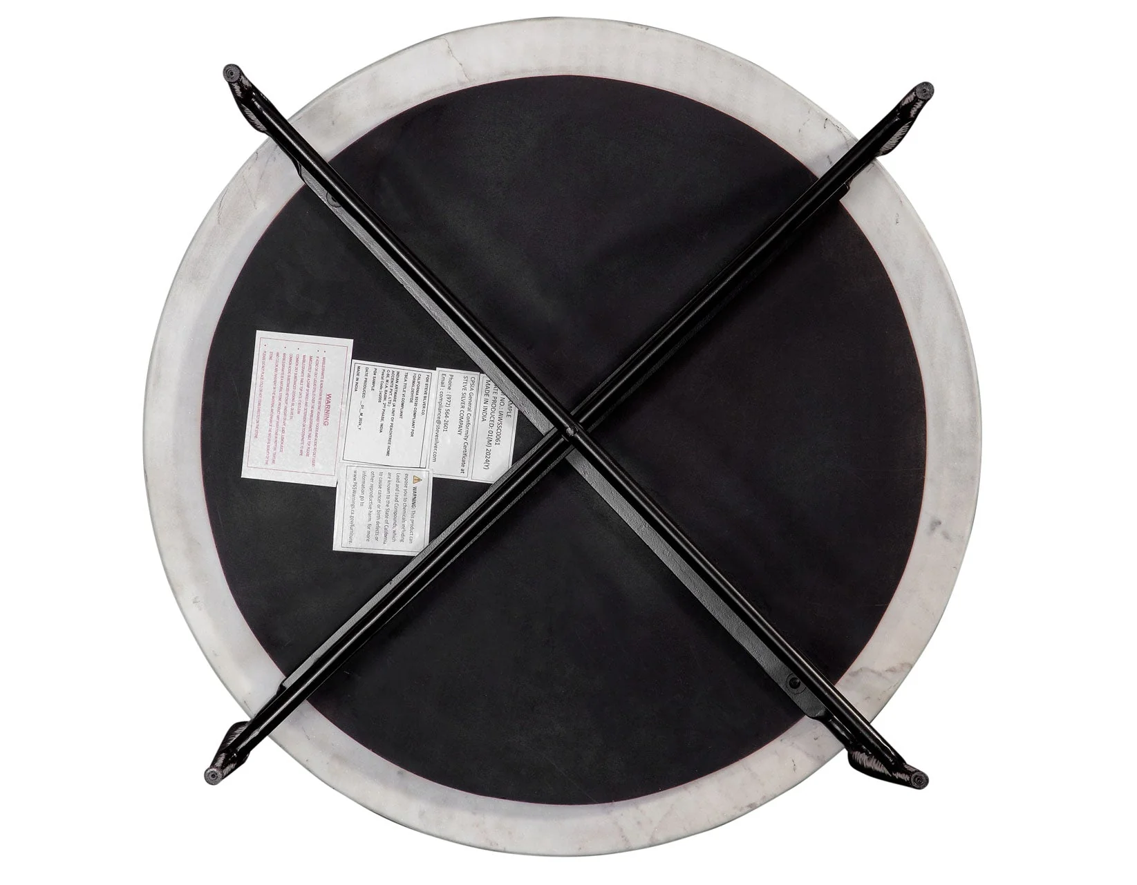 Loxie White 3-Piece Round Solid Marble Top Table Set - Image 13