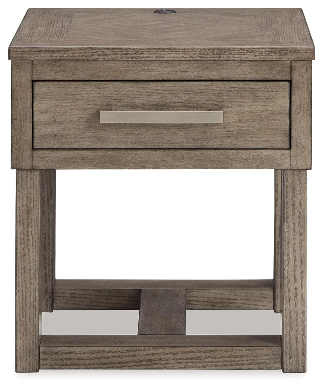 Loyaska Grayish Brown/White End Table - Image 3