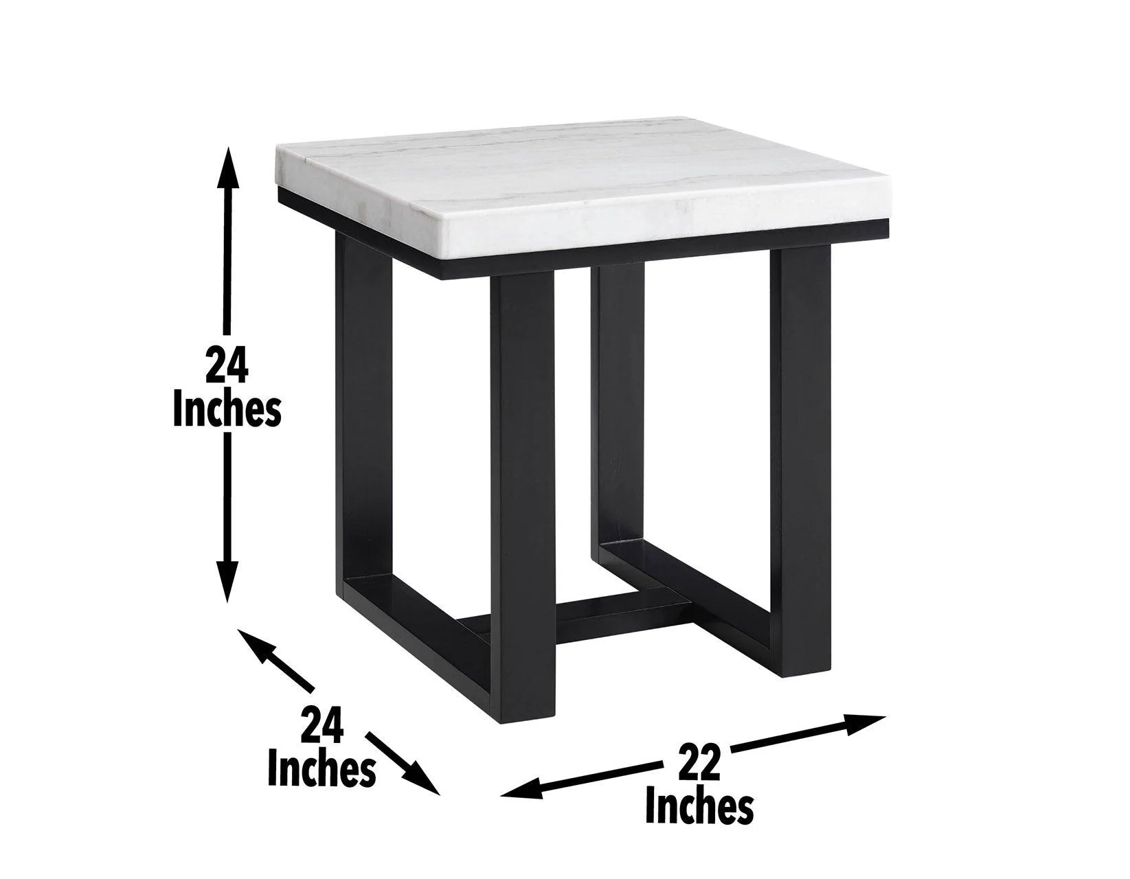 Lucca 3-Piece Marble Top Set (Cocktail & 2 End Tables) - Image 8