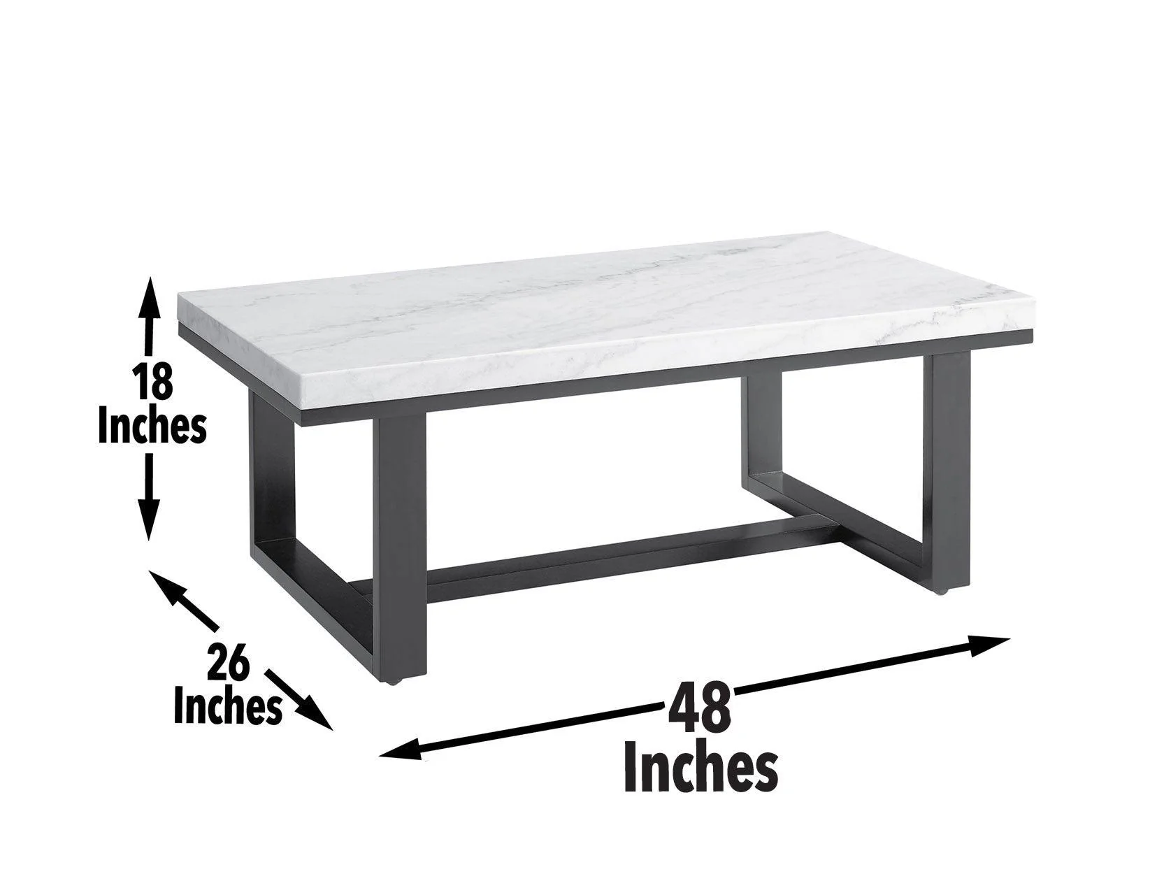 Lucca White Marble Top CocktailTable - Image 3
