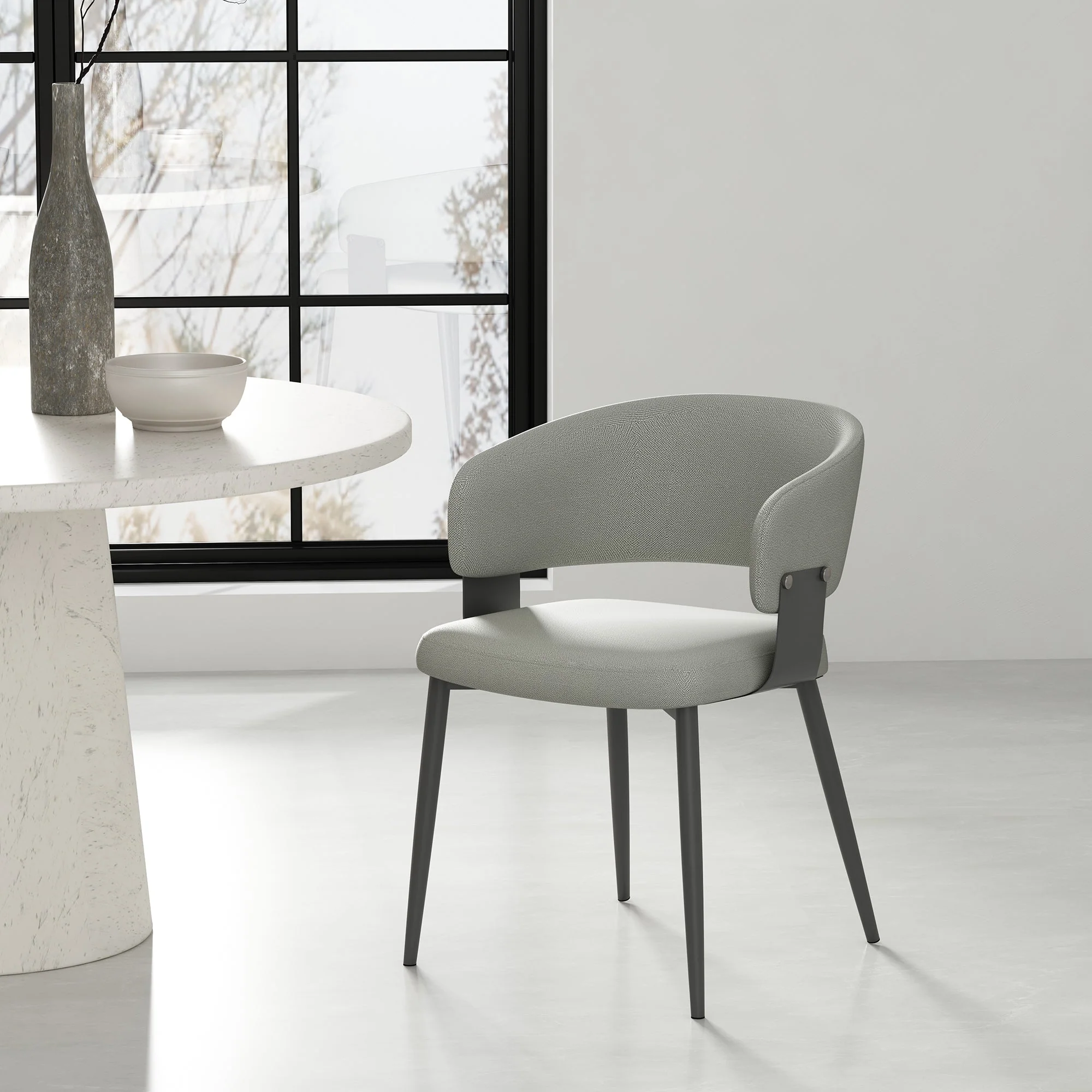 Luce Dining Chair in Stone Grey - Image 2