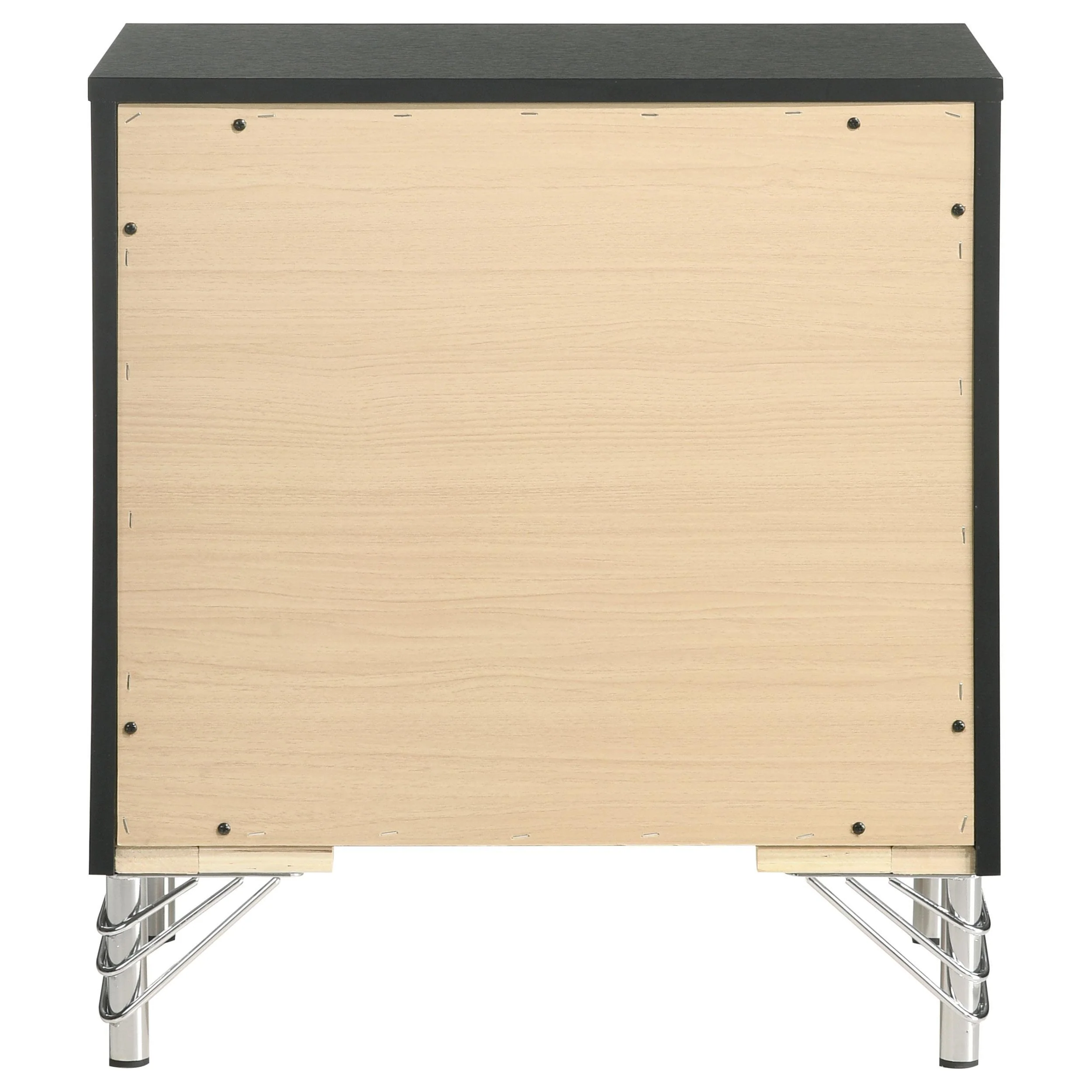 Lucia Black 2-drawer Nightstand Bedside Table - Image 7