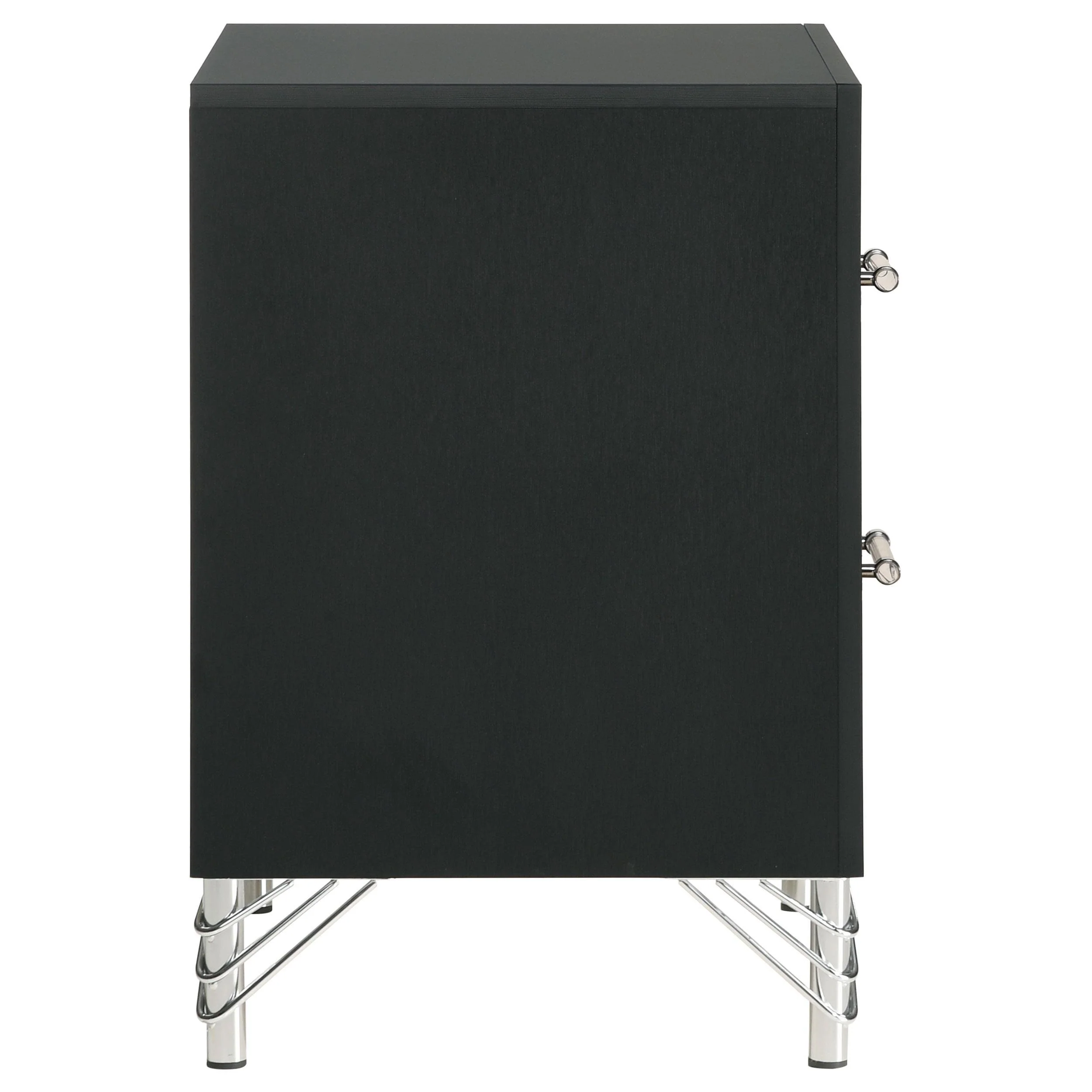 Lucia Black 2-drawer Nightstand Bedside Table - Image 9