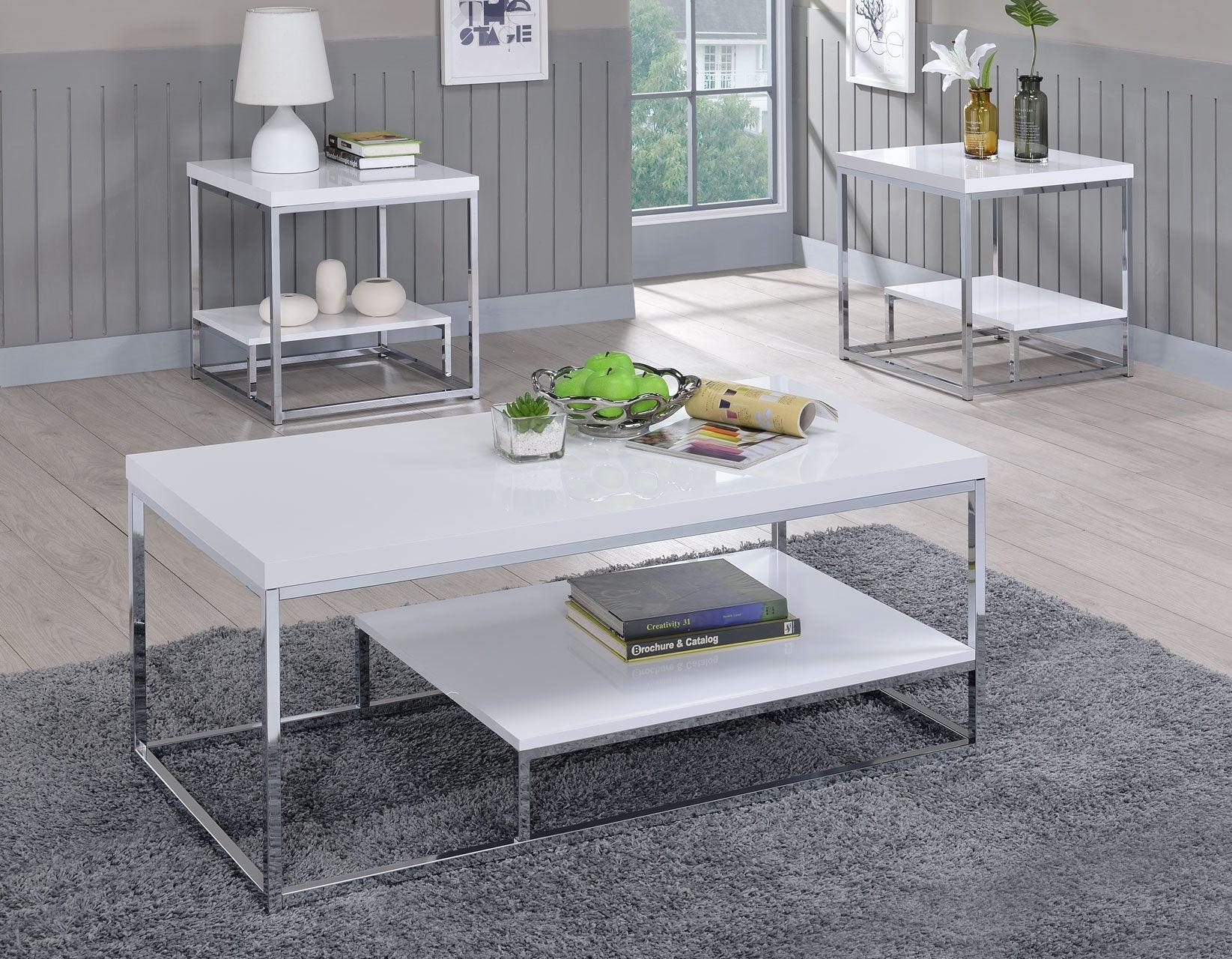 Lucia End Table, White - Image 2