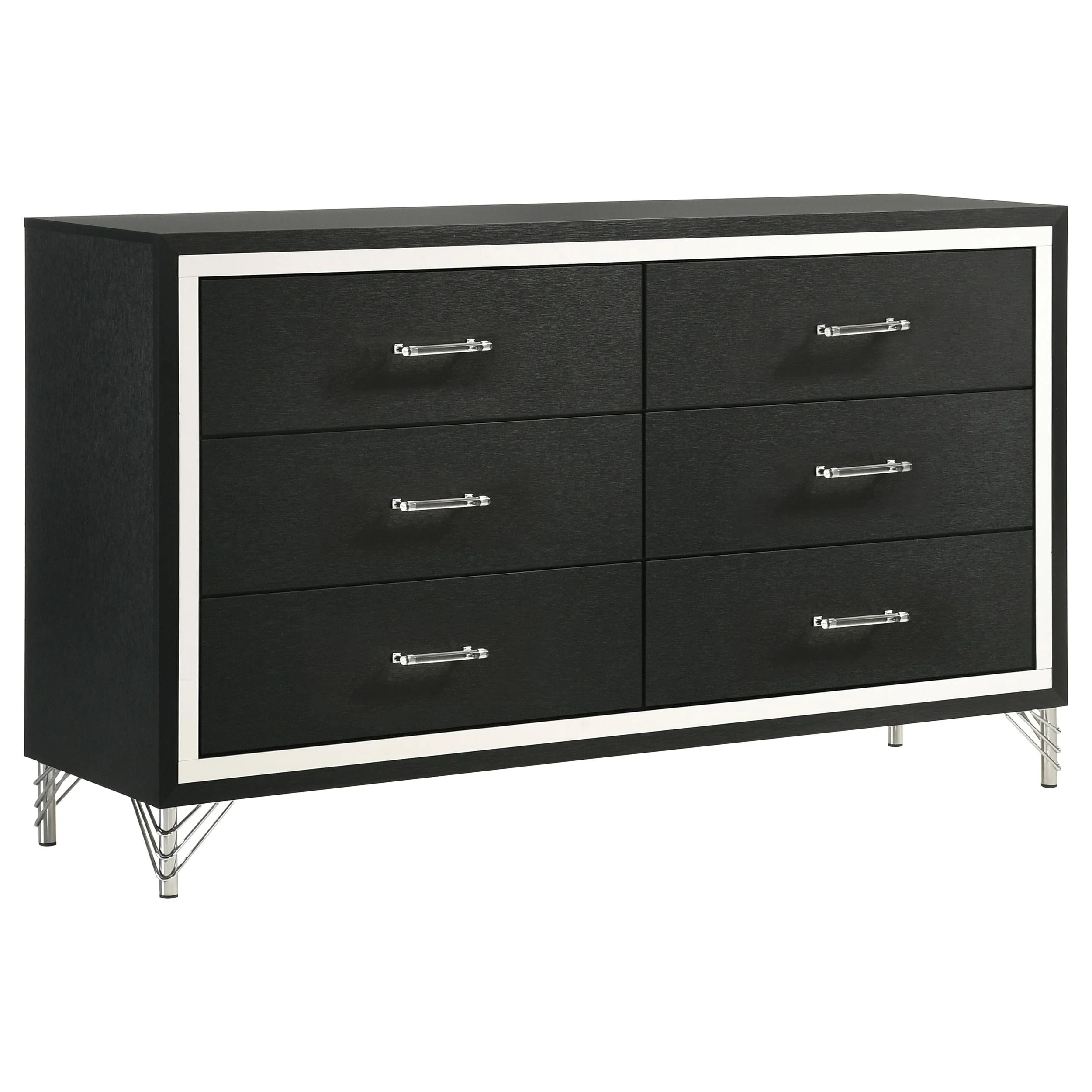Lucia Grey/Black 4-Piece Queen Bedroom Set - Image 7