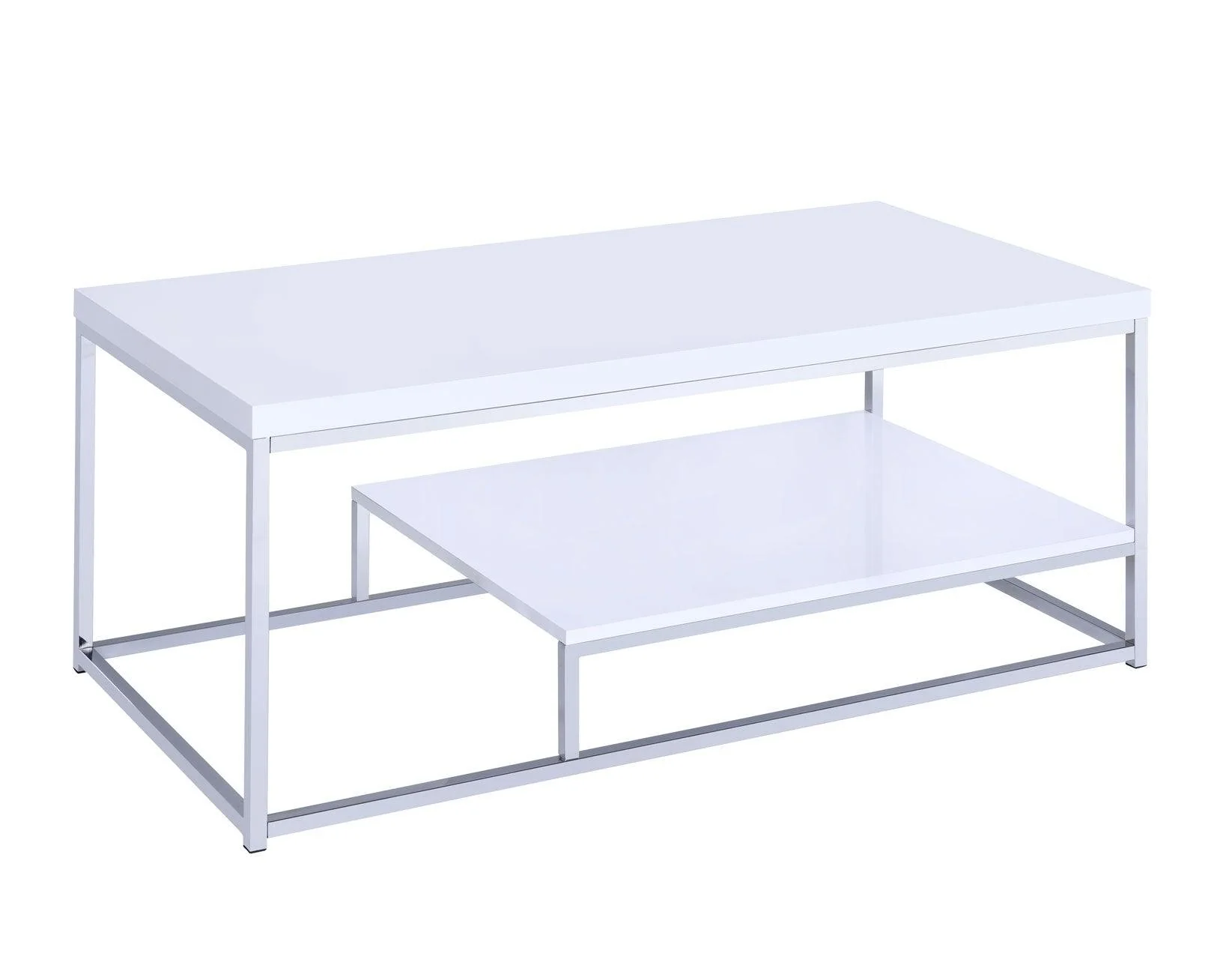 Lucia White 3-Piece Set (Cocktail & 2 End Tables) - Image 2