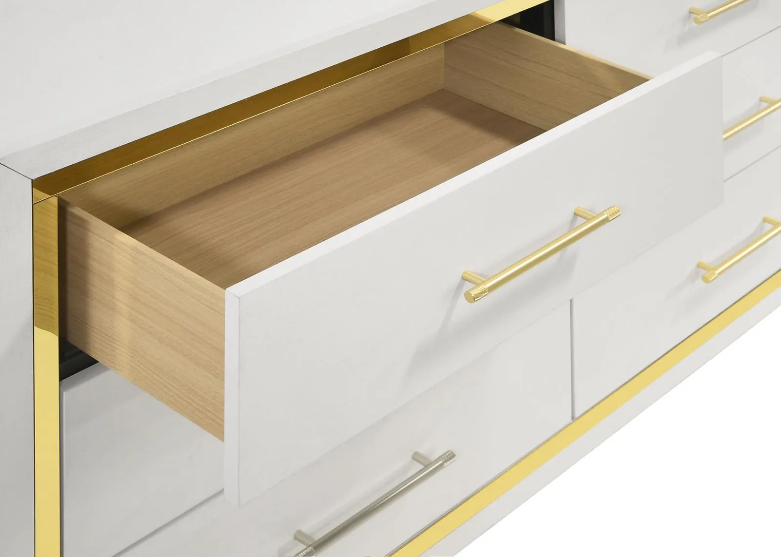 Lucia White 6-drawer Bedroom Dresser - Image 10