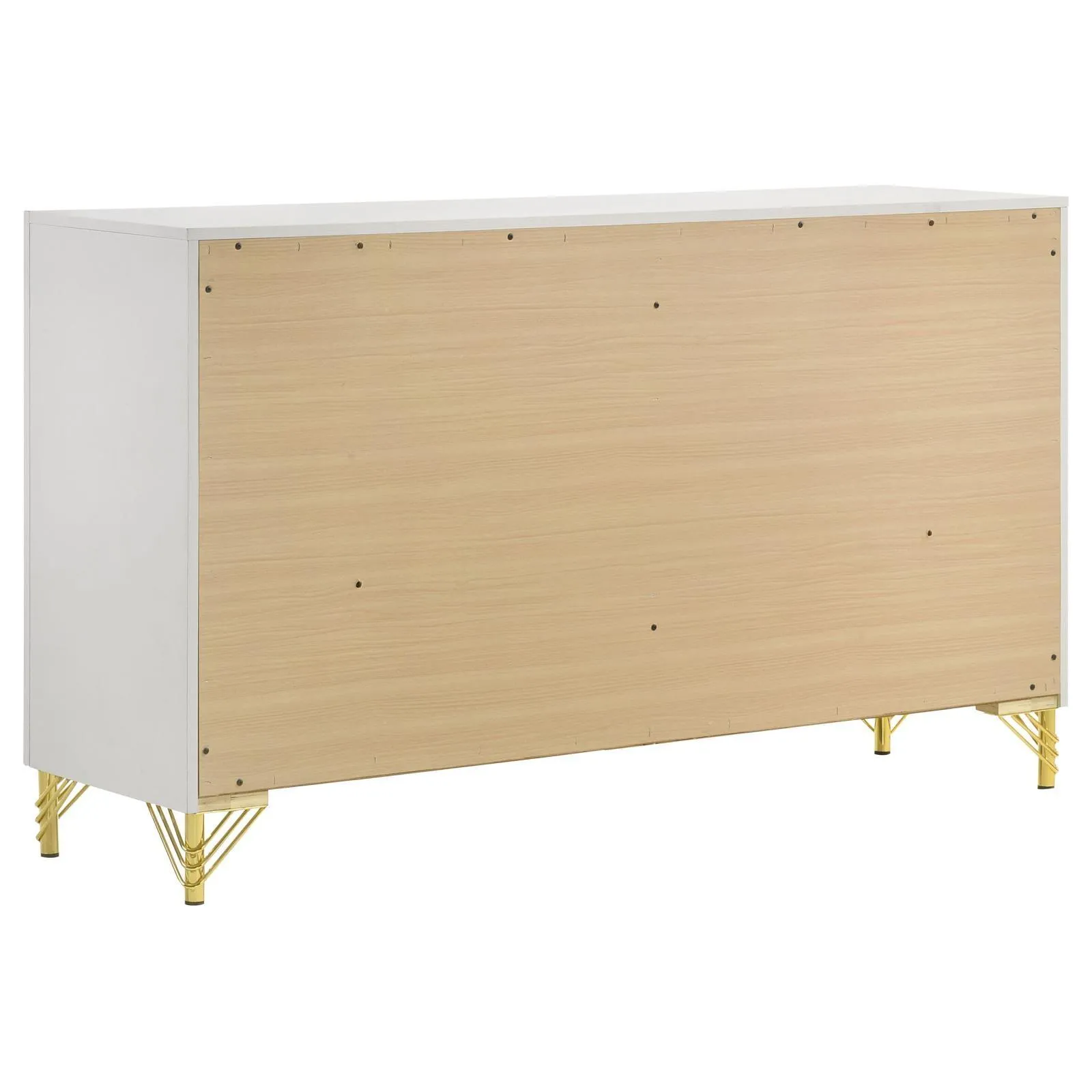 Lucia White 6-drawer Bedroom Dresser - Image 5
