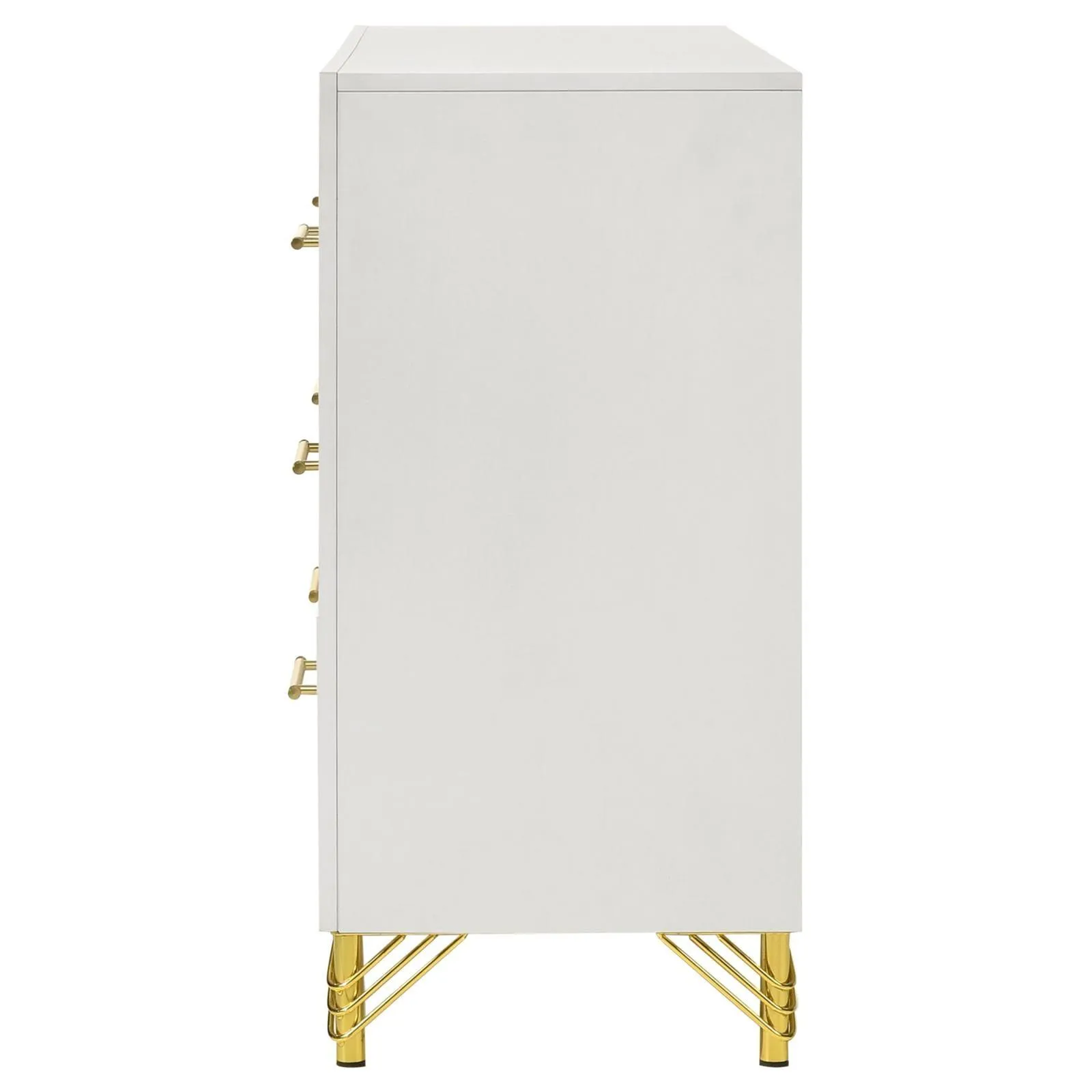Lucia White 6-drawer Bedroom Dresser - Image 8