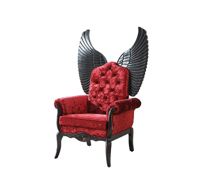 Lucifur 64" Tall Red Chair - Image 4