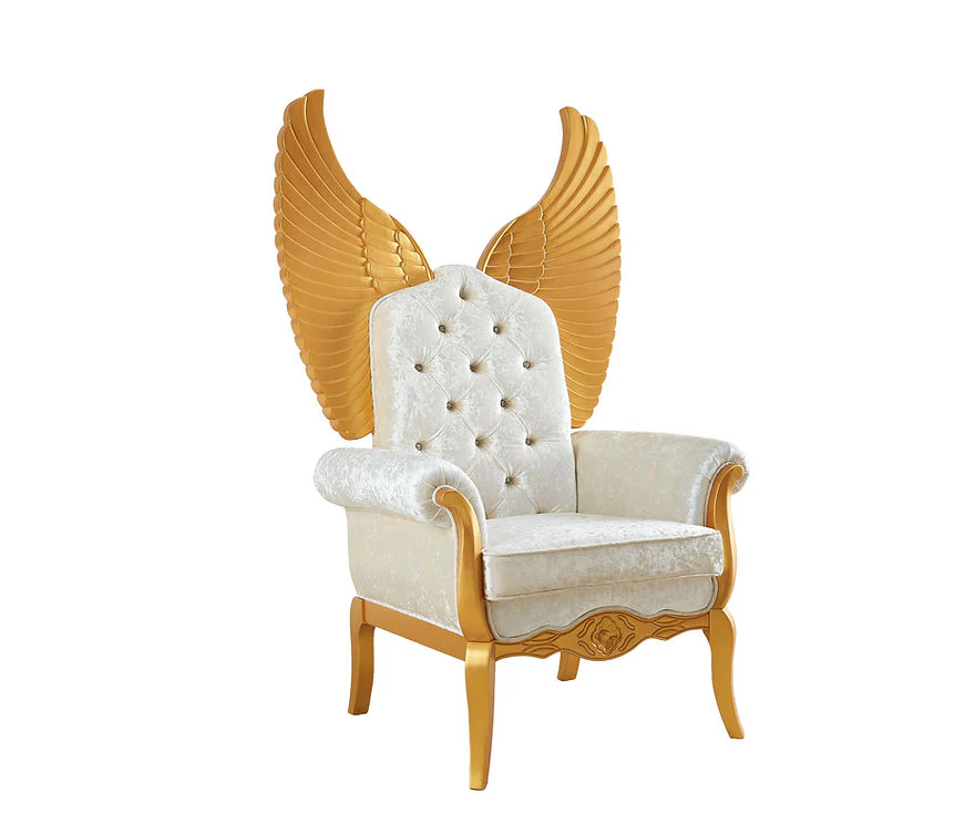 Lucifur 64" Tall White Chair - Image 3