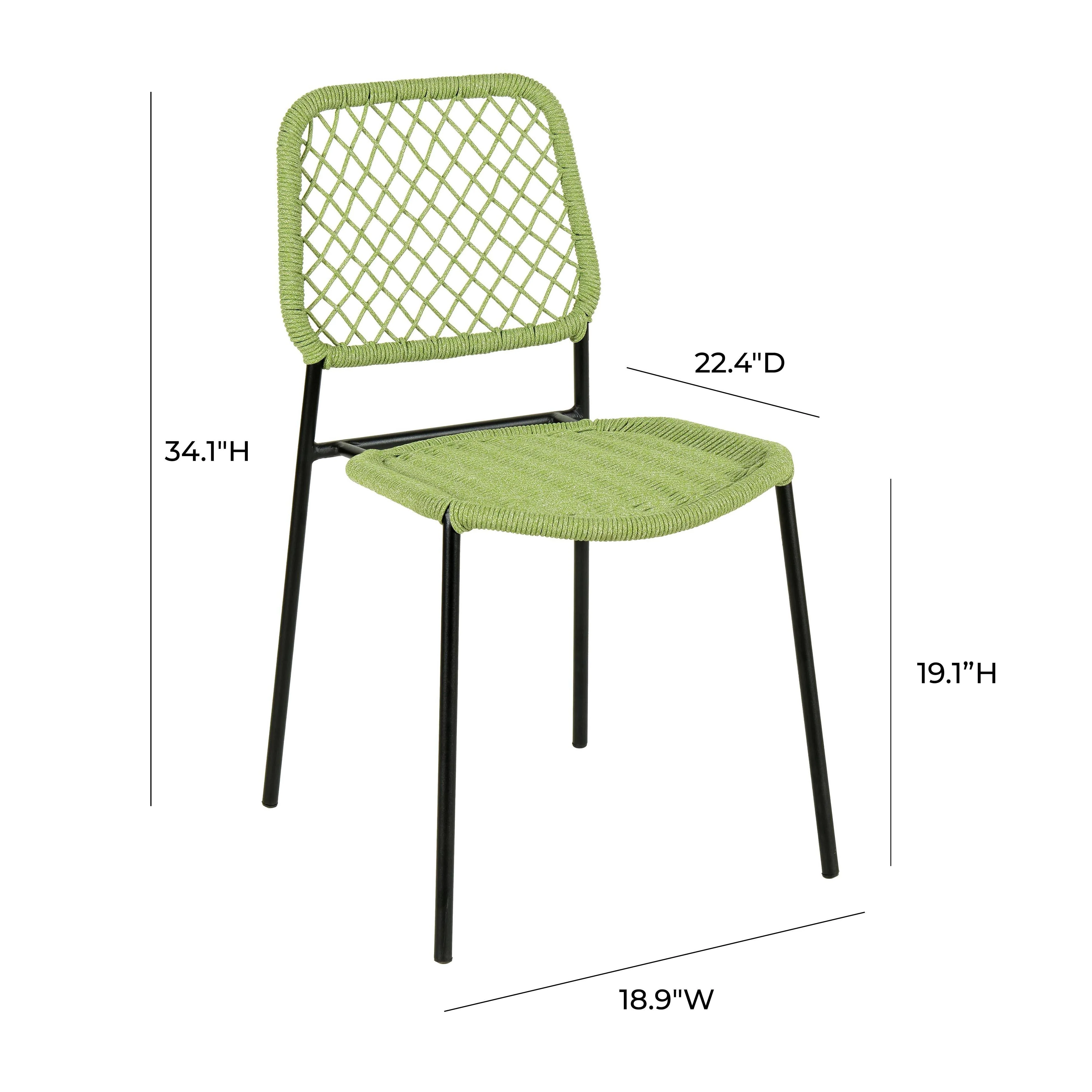 Lucy Dyed Cord Stackable Outdoor Dining Chair - Image 7